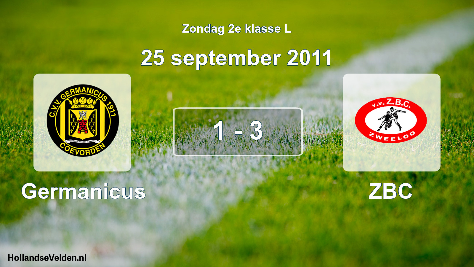 Total number of matches played: Germanicus - ZBC 1 - 3 (25 September 2011)
