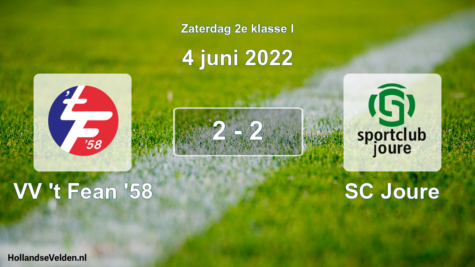 Total number of matches played: VV 't Fean '58 - SC Joure 2 - 2 (4 June 2022)
