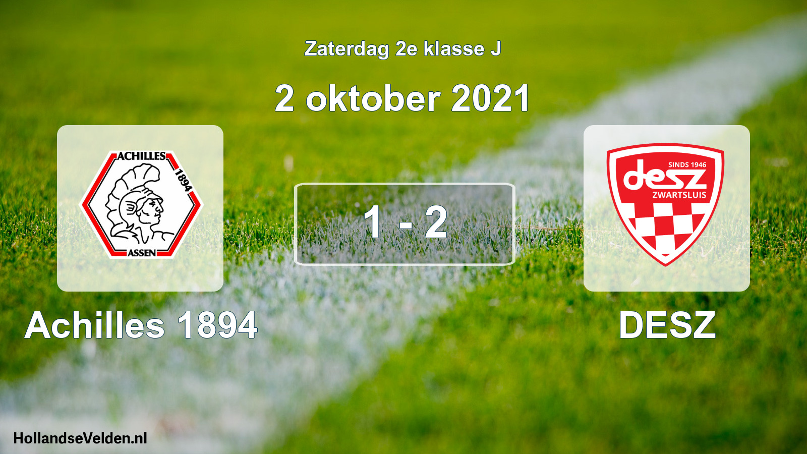 Total number of matches played: Achilles 1894 - DESZ 1 - 2 (2 October 2021)