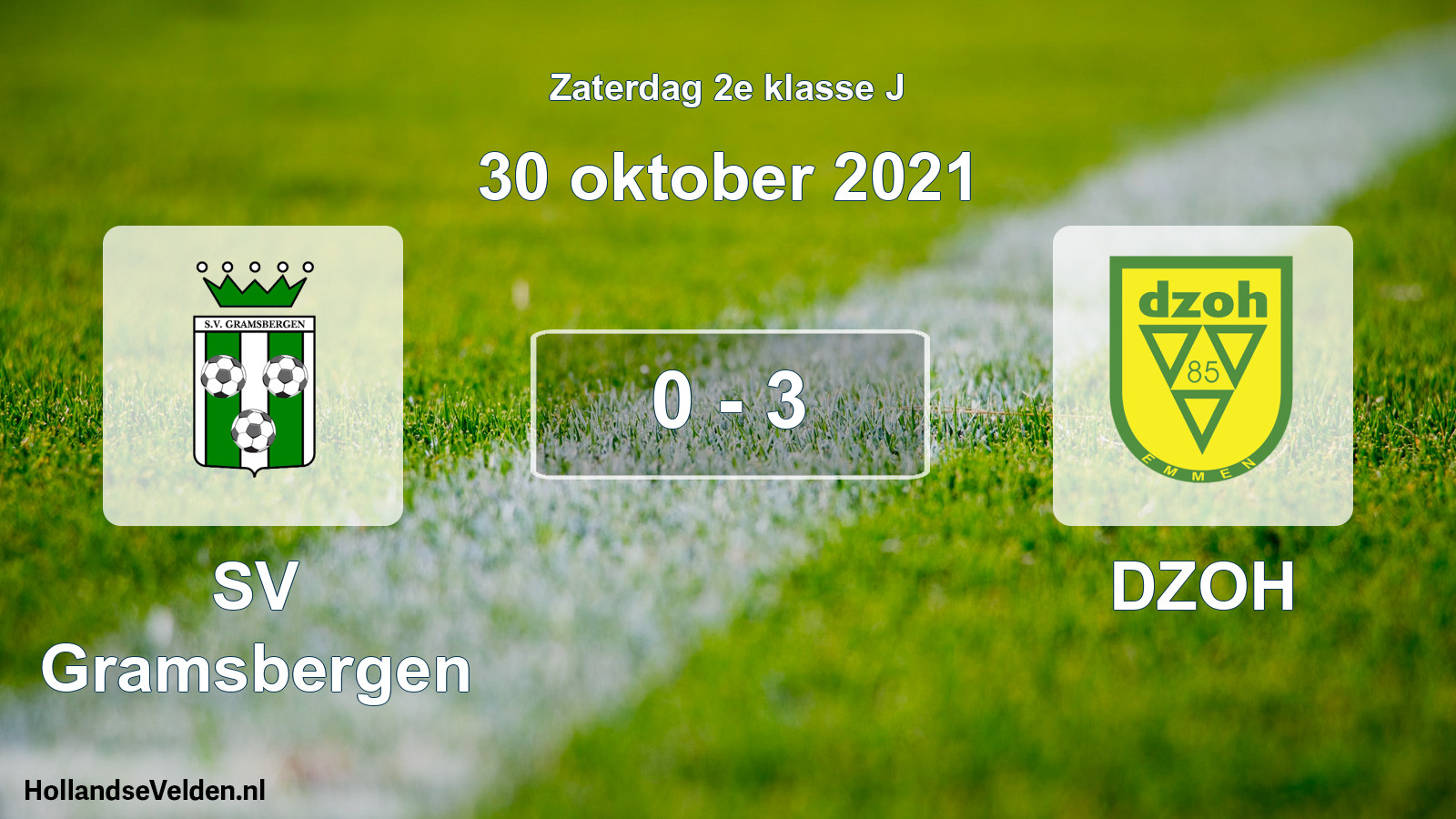 Total number of matches played: SV Gramsbergen - DZOH 0 - 3 (30 October 2021)