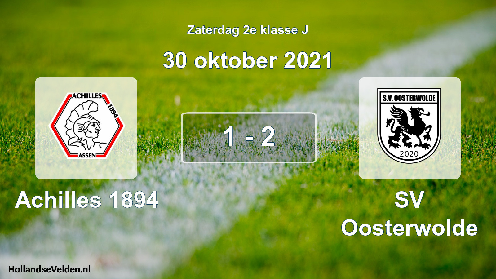Total number of matches played: Achilles 1894 - SV Oosterwolde 1 - 2 (30 October 2021)