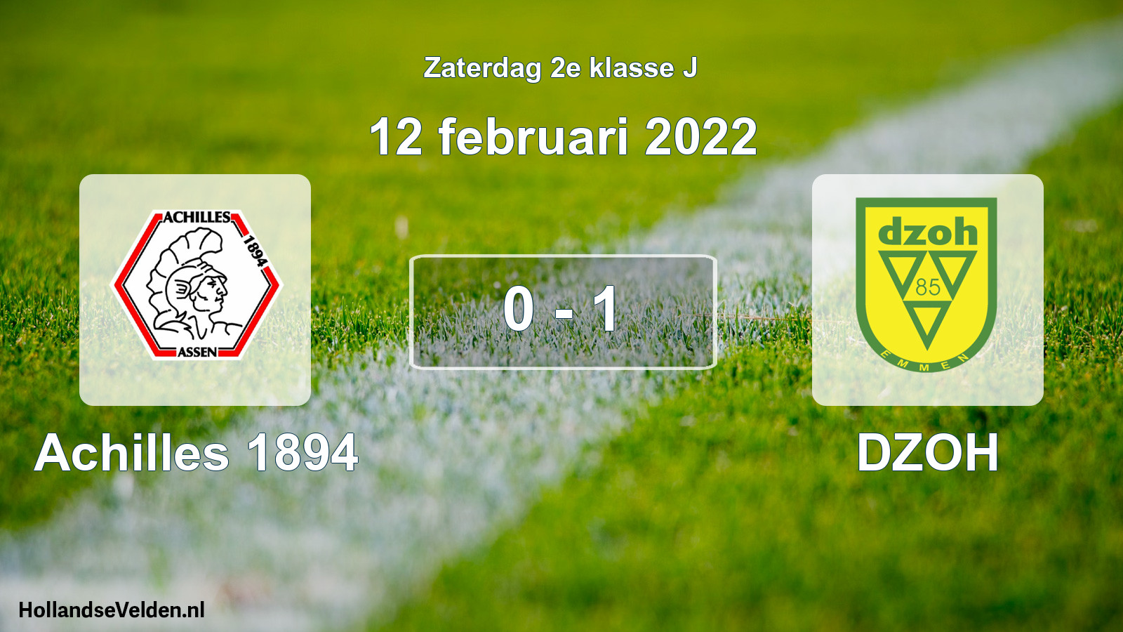 Total number of matches played: Achilles 1894 - DZOH 0 - 1 (12 February 2022)