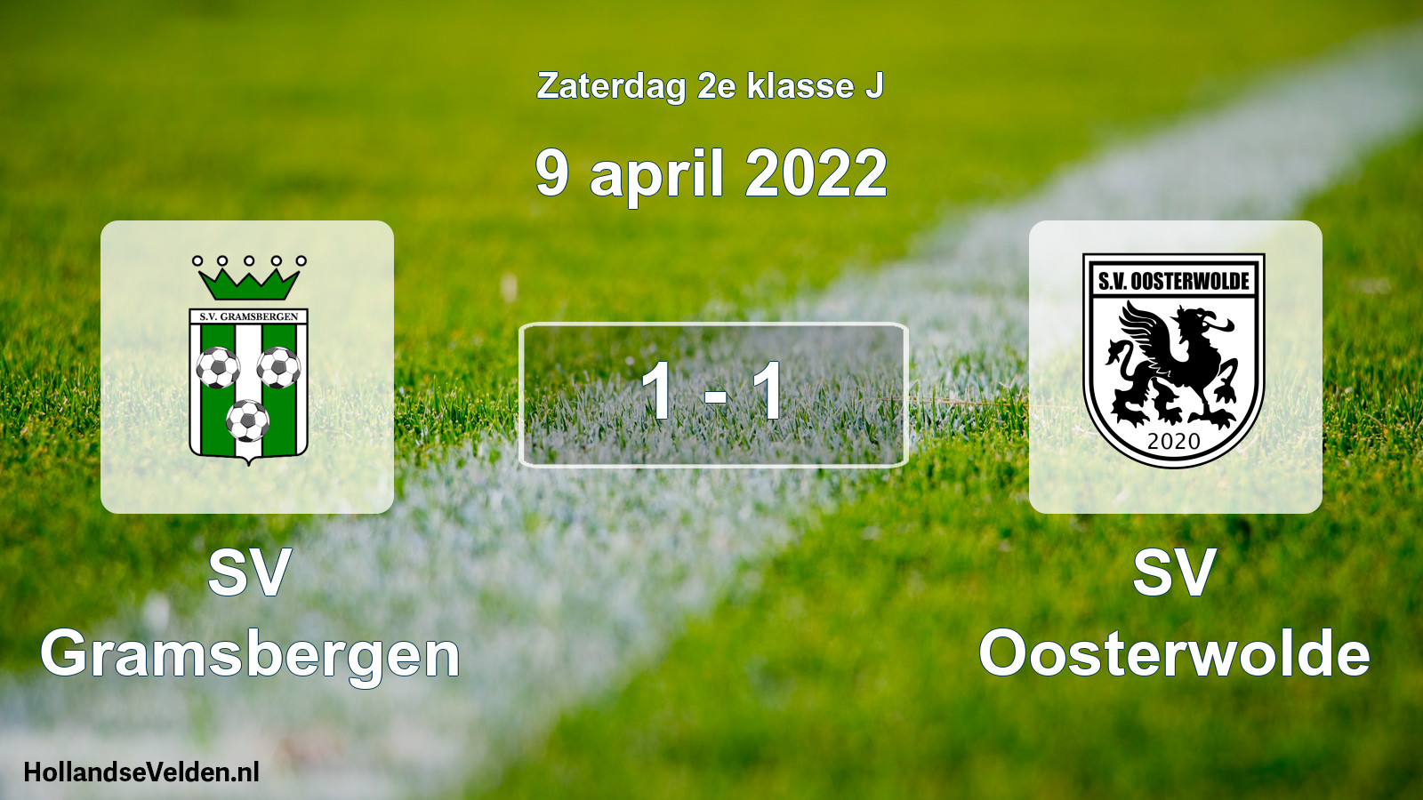 Total number of matches played: SV Gramsbergen - SV Oosterwolde 1 - 1 (9 April 2022)