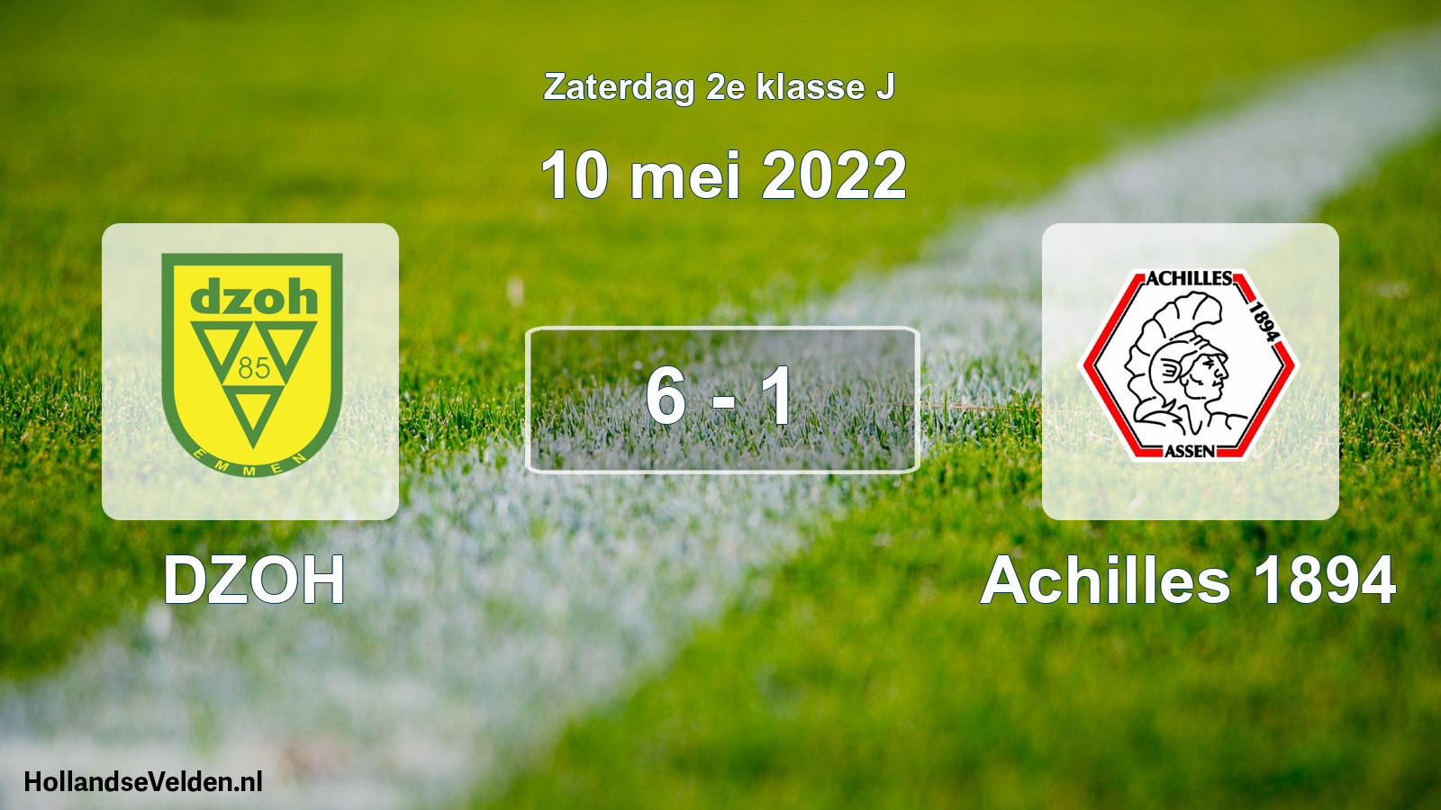 Total number of matches played: DZOH - Achilles 1894 6 - 1 (10 May 2022)