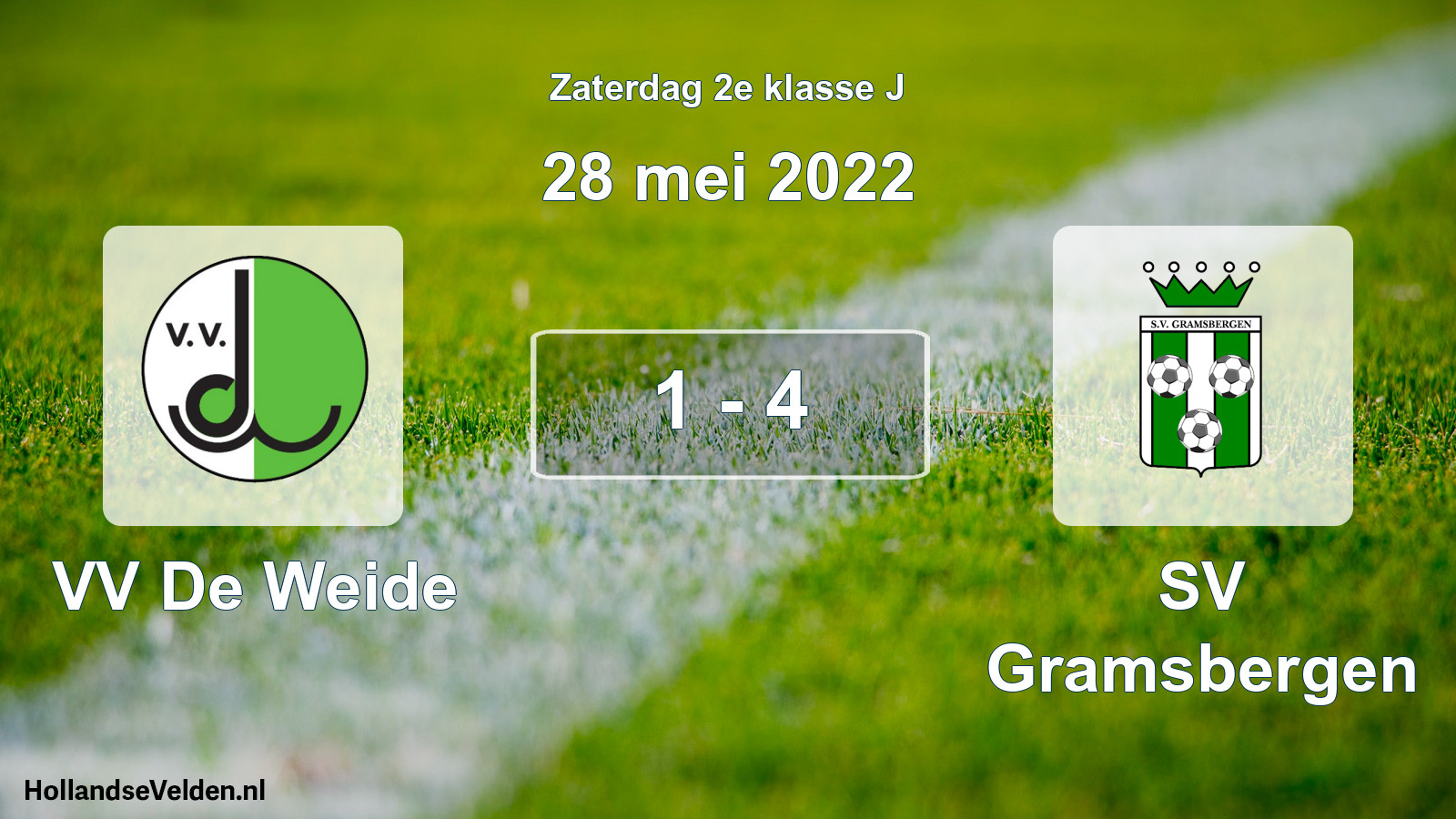 Total number of matches played: VV De Weide - SV Gramsbergen 1 - 4 (28 May 2022)