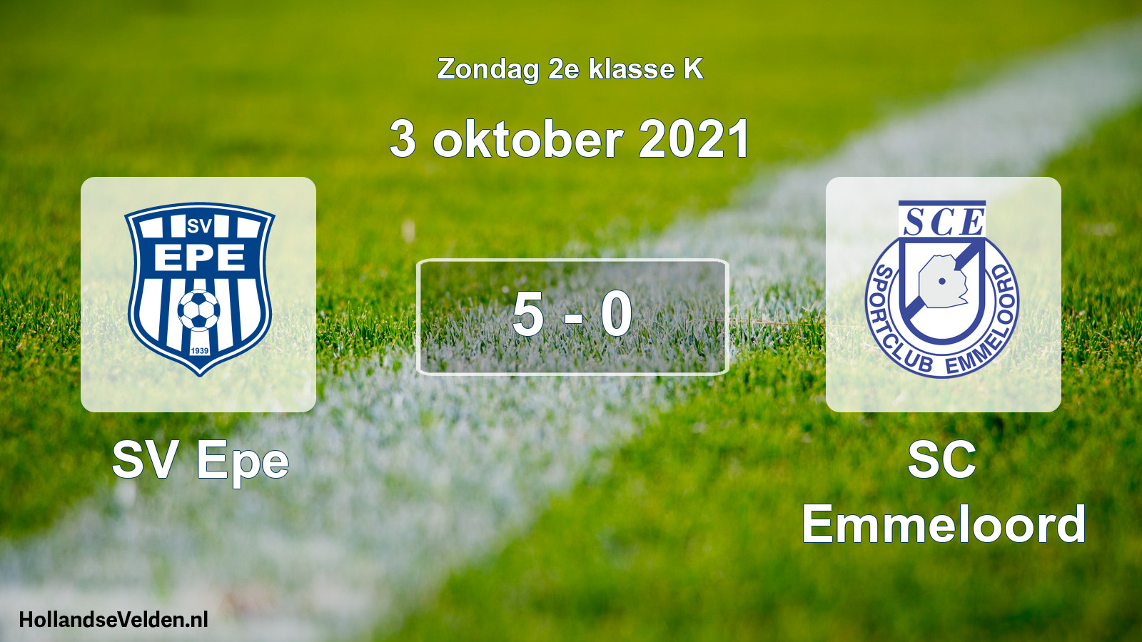 Total number of matches played: SV Epe - SC Emmeloord 5 - 0 (3 October 2021)