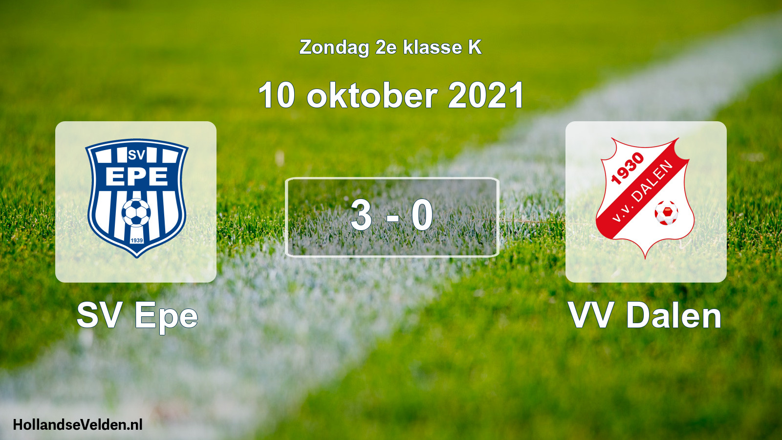 Total number of matches played: SV Epe - VV Dalen 3 - 0 (10 October 2021)