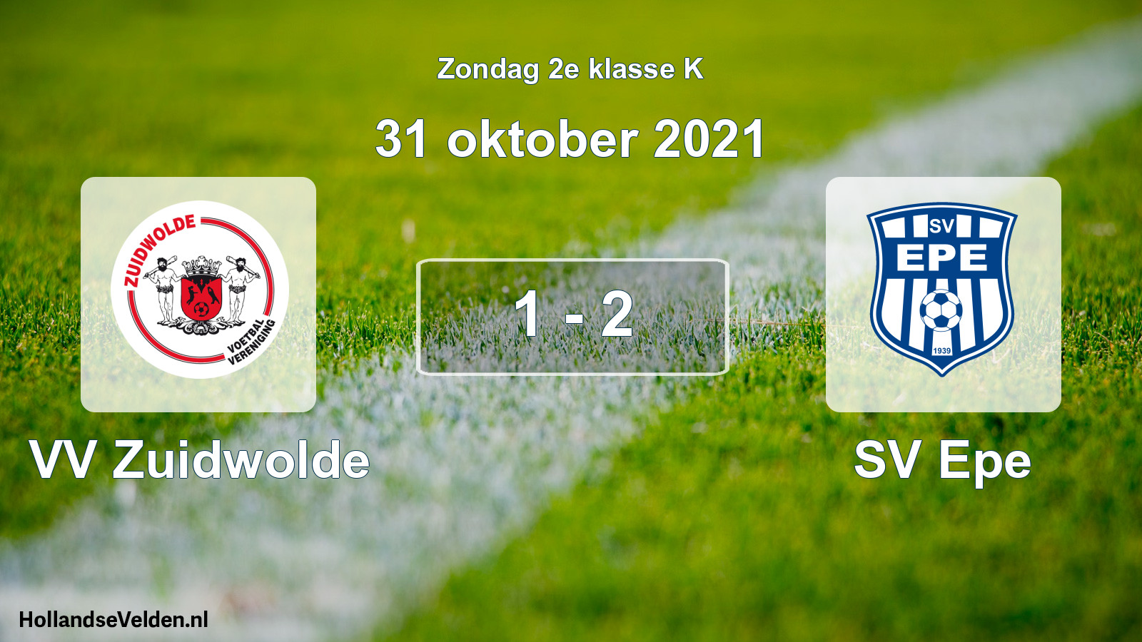 Total number of matches played: VV Zuidwolde - SV Epe 1 - 2 (31 October 2021)