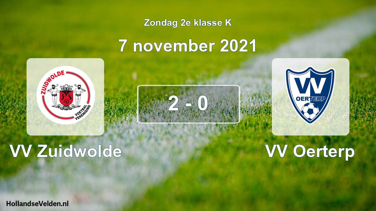 Total number of matches played: VV Zuidwolde - VV Oerterp 2 - 0 (7 November 2021)