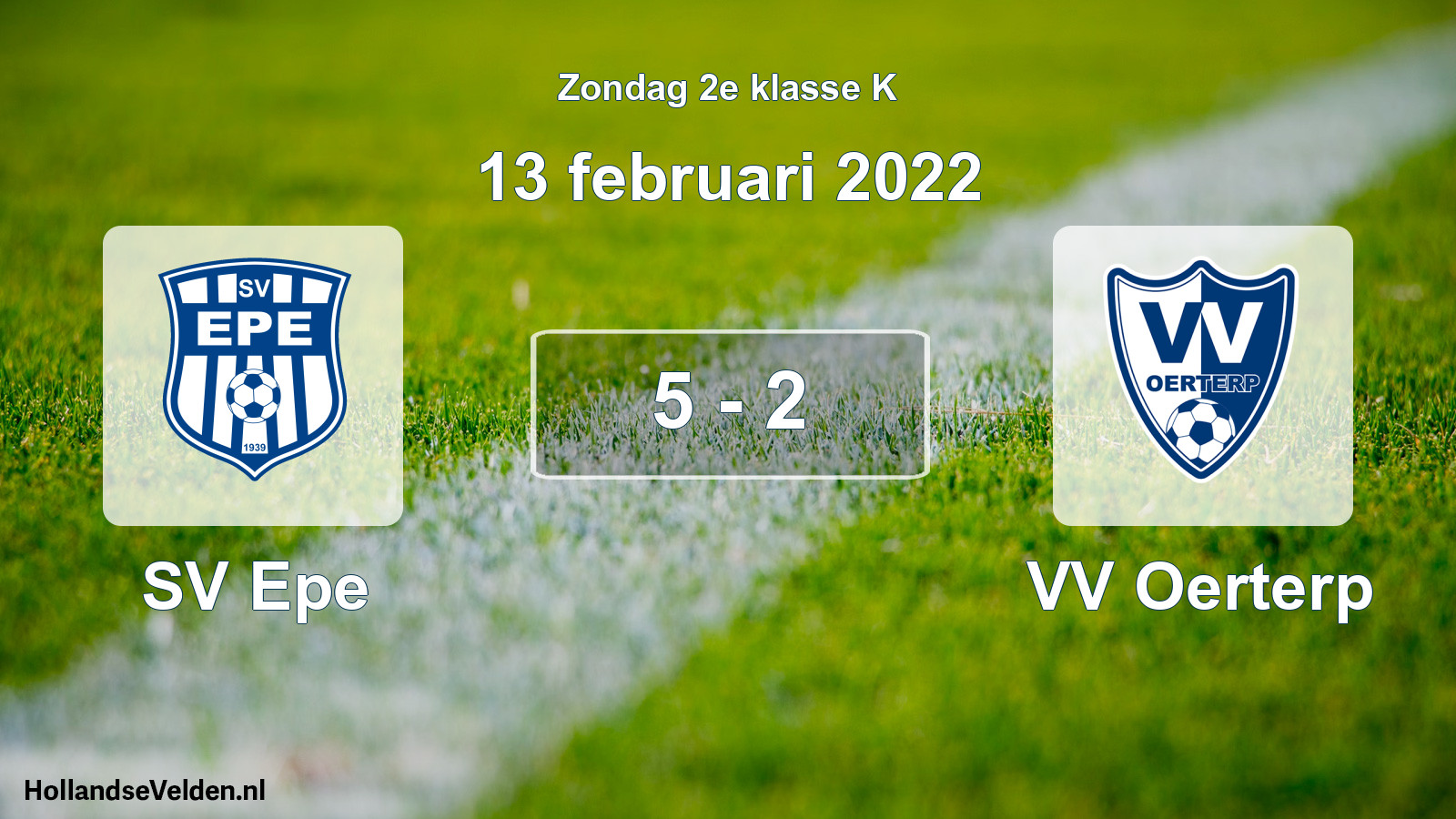 Total number of matches played: SV Epe - VV Oerterp 5 - 2 (13 February 2022)