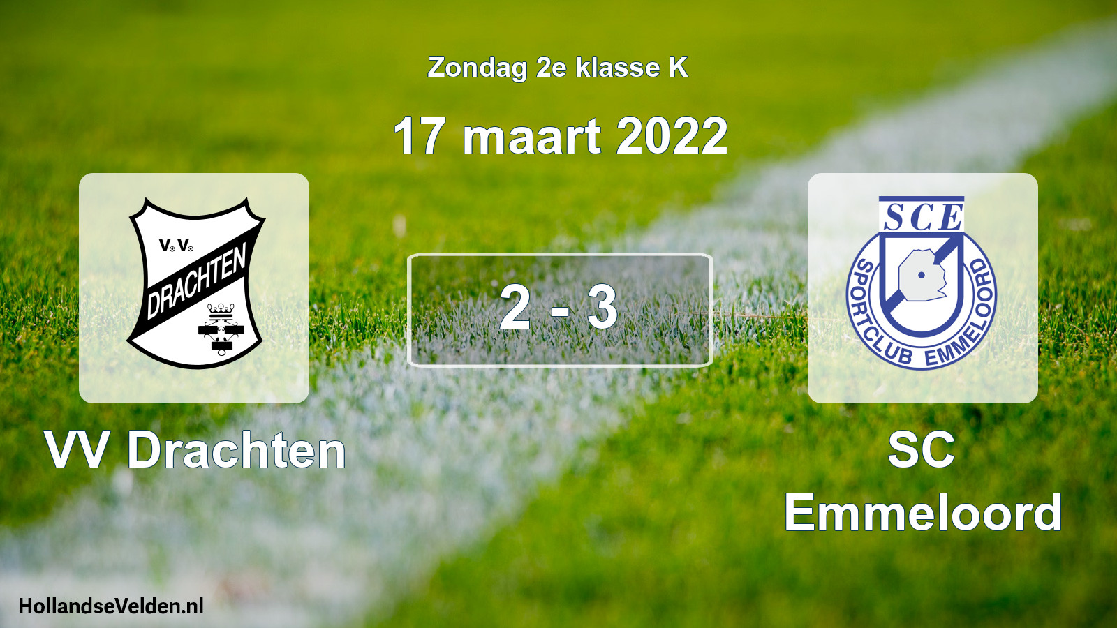 Total number of matches played: VV Drachten - SC Emmeloord 2 - 3 (17 March 2022)
