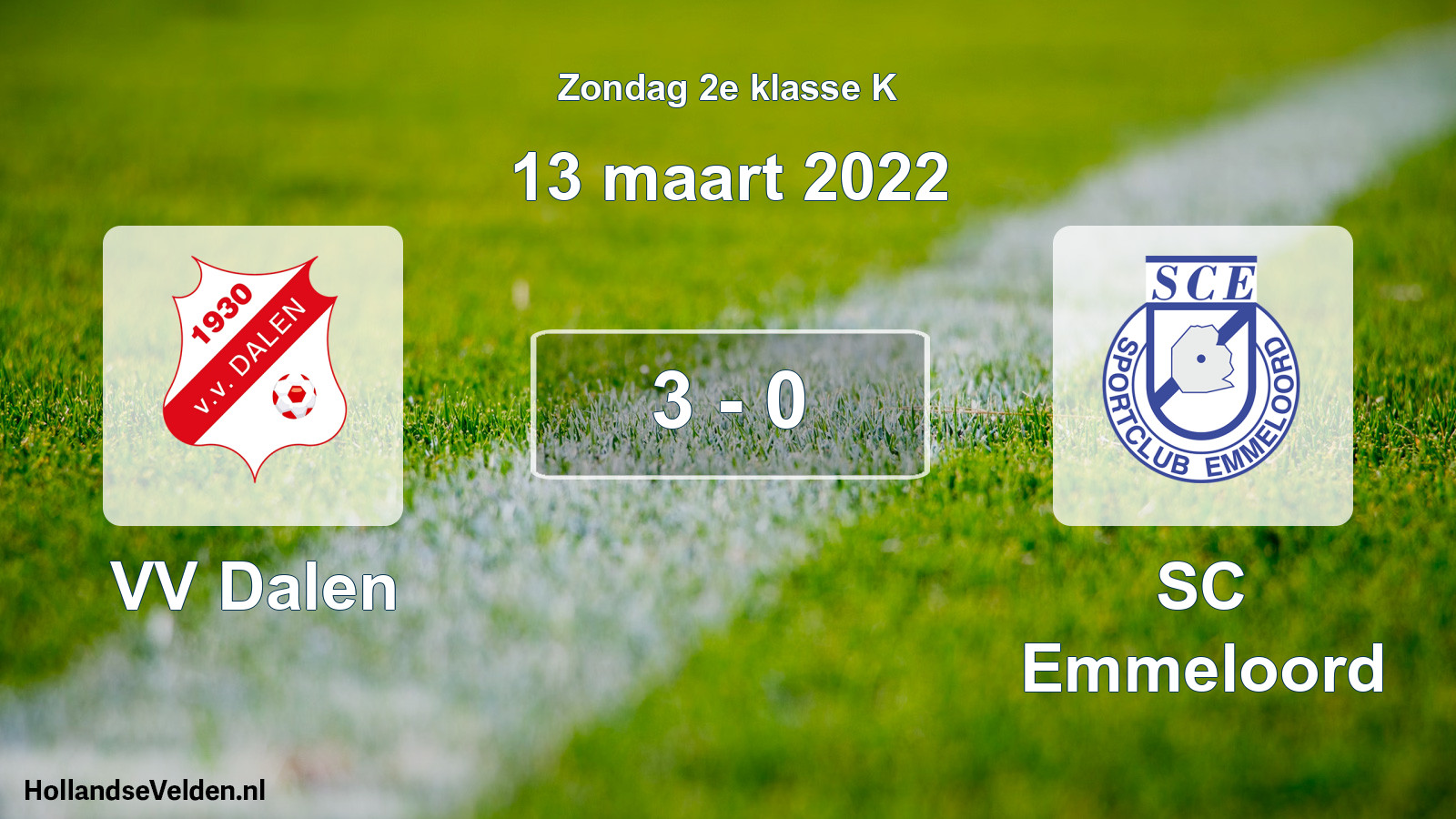Total number of matches played: VV Dalen - SC Emmeloord 3 - 0 (13 March 2022)