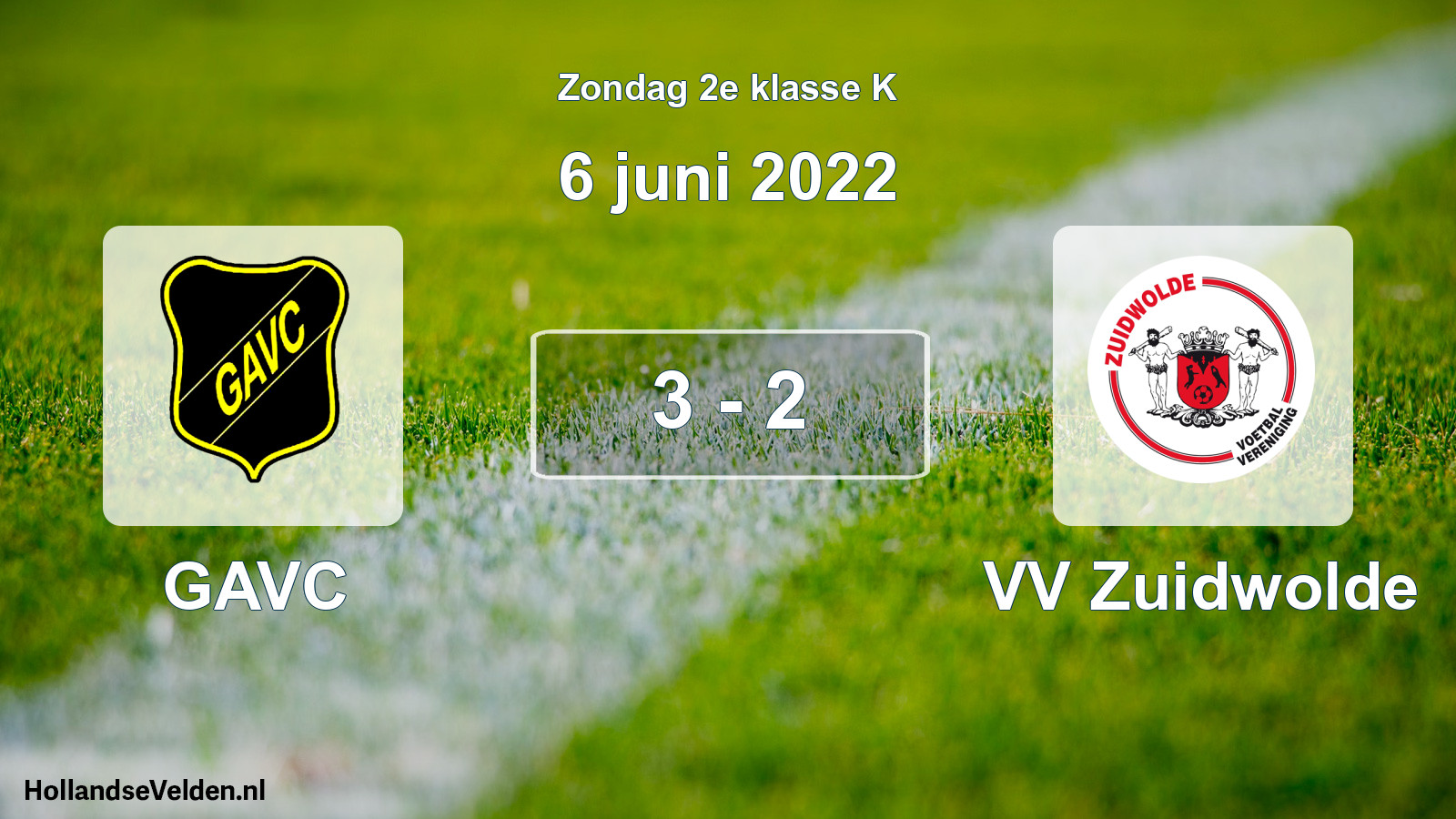 Total number of matches played: GAVC - VV Zuidwolde 3 - 2 (6 June 2022)