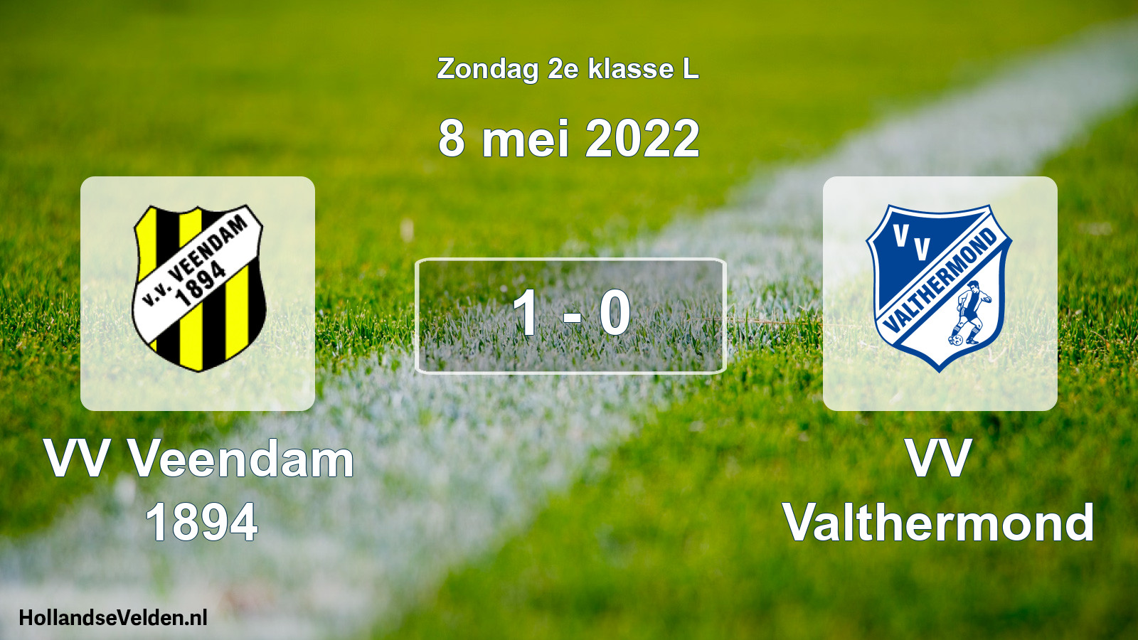 Total number of matches played: VV Veendam 1894 - VV Valthermond 1 - 0 (8 May 2022)