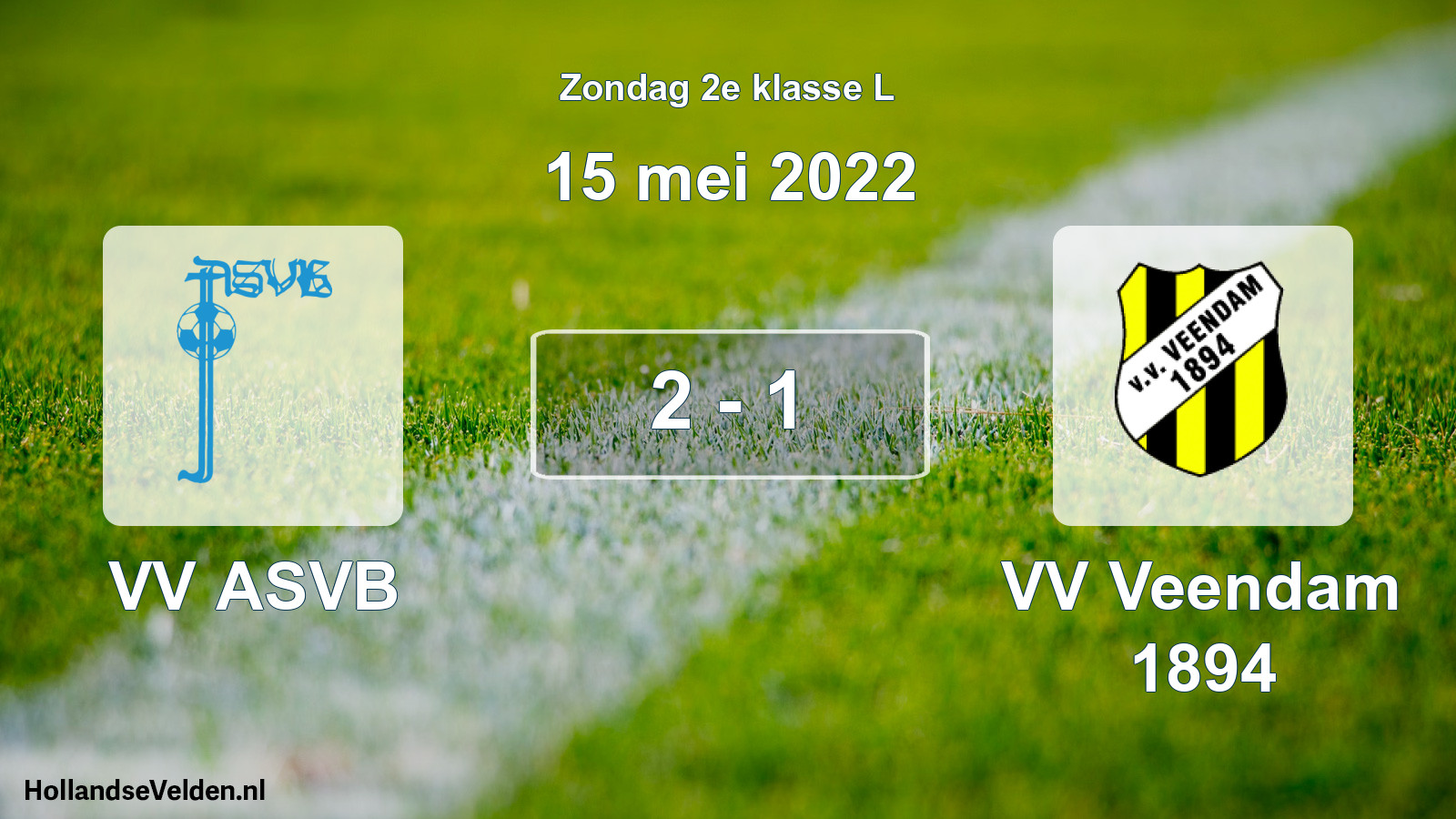 Total number of matches played: VV ASVB - VV Veendam 1894 2 - 1 (15 May 2022)