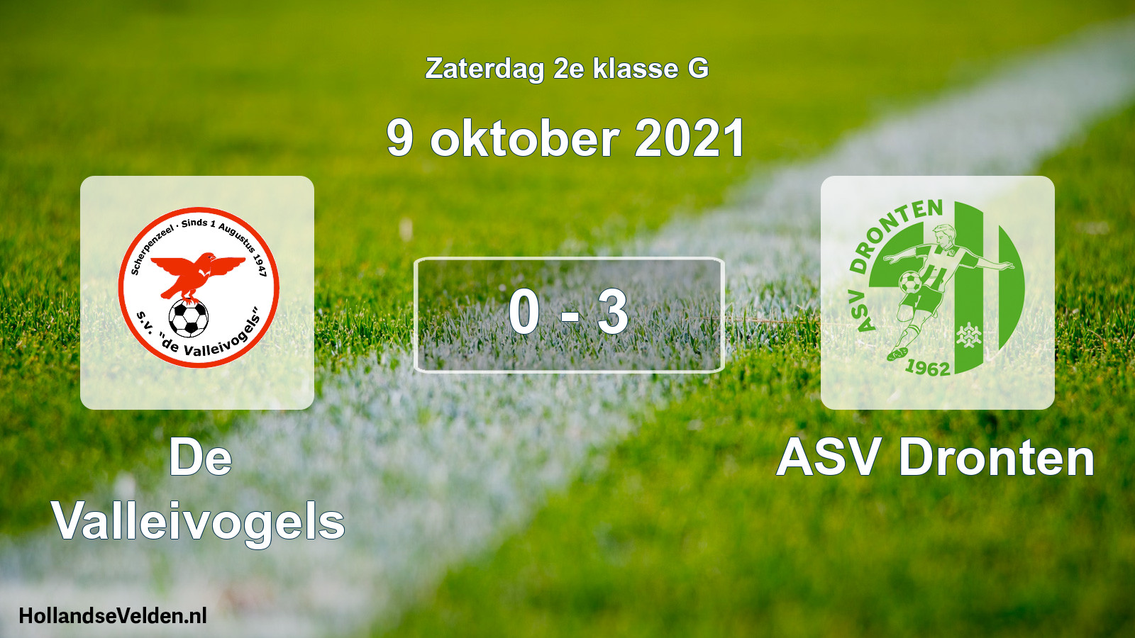 Total number of matches played: De Valleivogels - ASV Dronten 0 - 3 (9 October 2021)