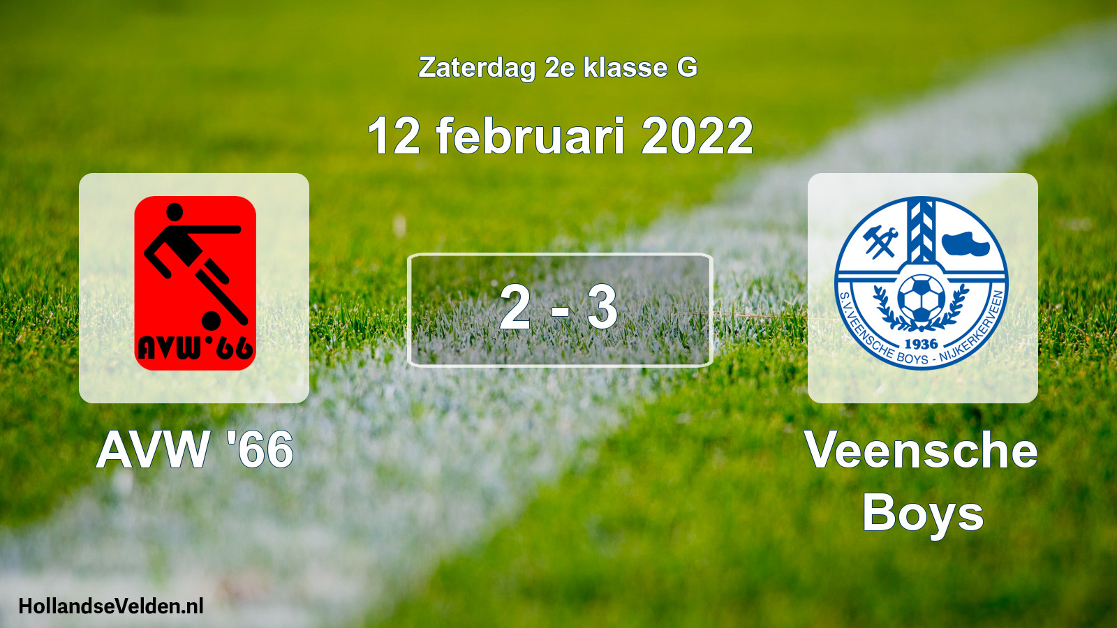 Total number of matches played: AVW '66 - Veensche Boys 2 - 3 (12 February 2022)