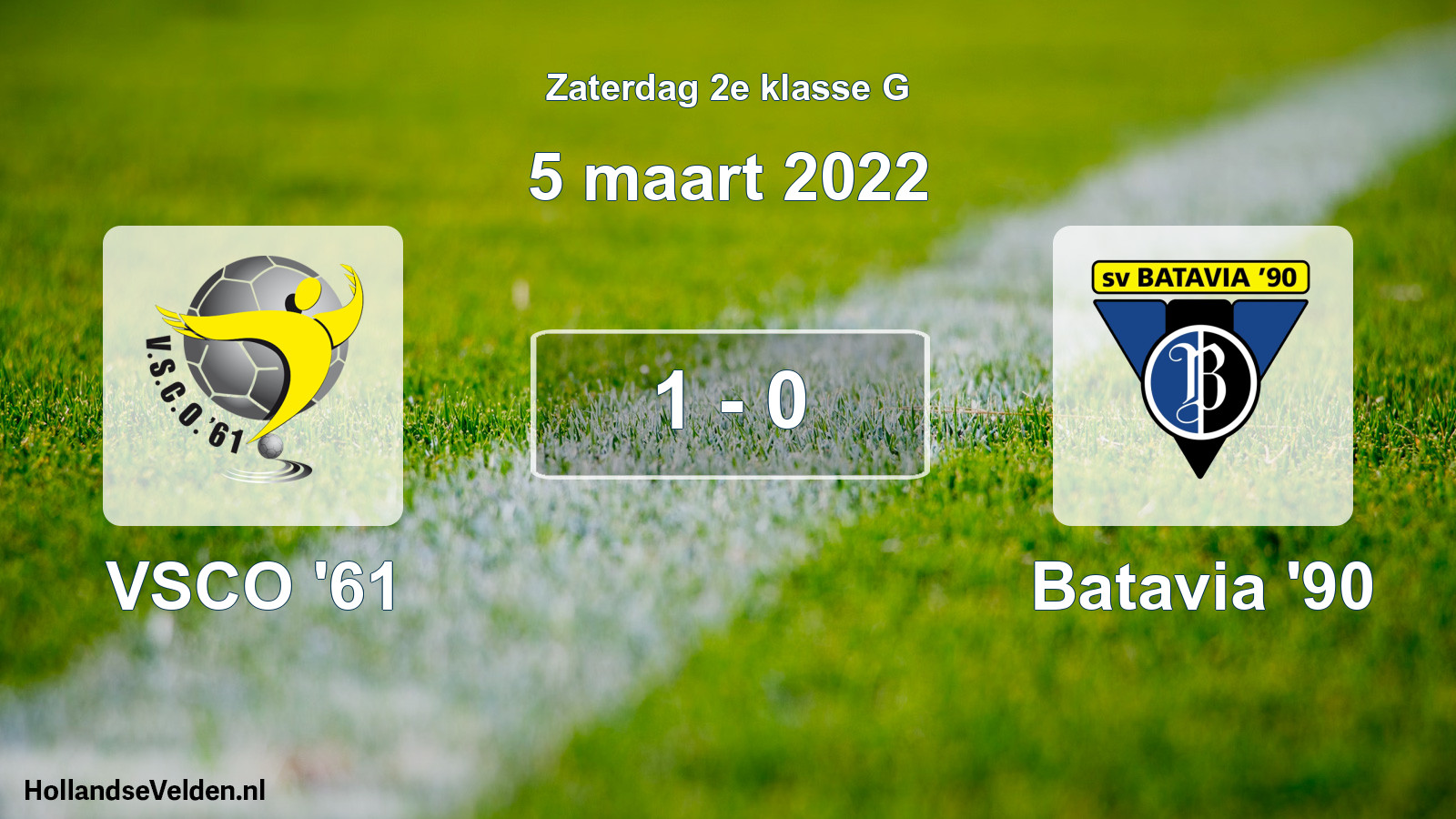 Total number of matches played: VSCO '61 - Batavia '90 1 - 0 (5 March 2022)