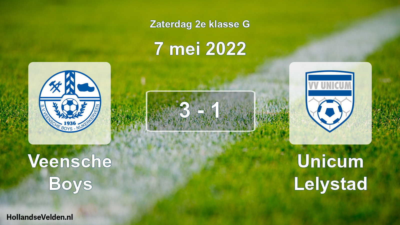 Total number of matches played: Veensche Boys - Unicum Lelystad 3 - 1 (7 May 2022)