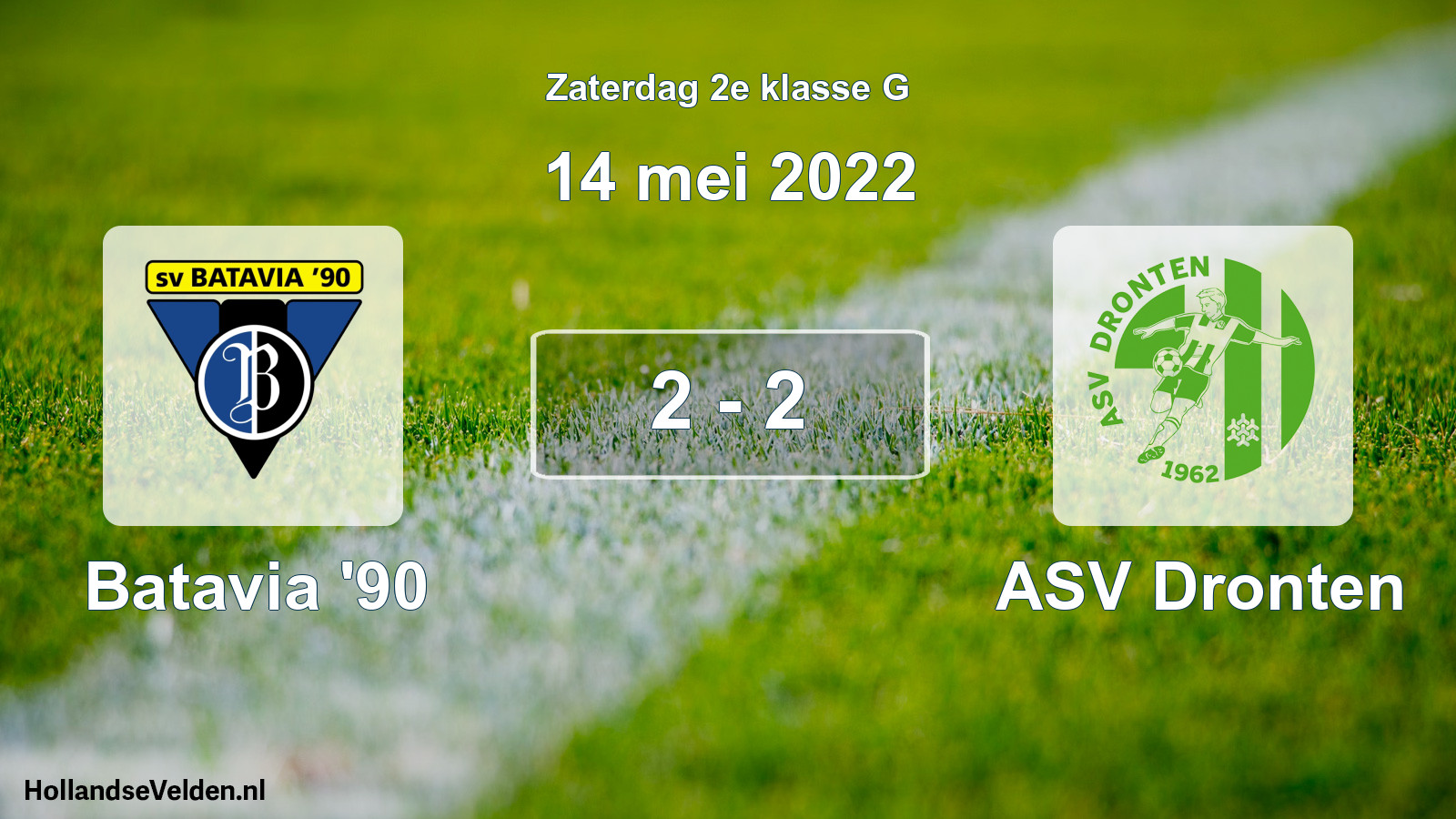 Total number of matches played: Batavia '90 - ASV Dronten 2 - 2 (14 May 2022)
