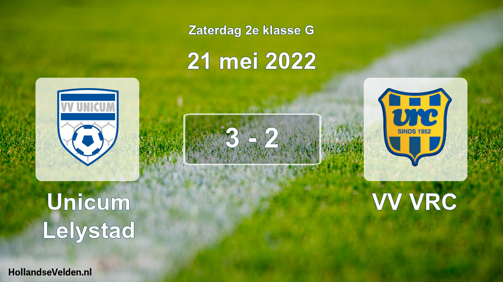 Total number of matches played: Unicum Lelystad - VV VRC 3 - 2 (21 May 2022)