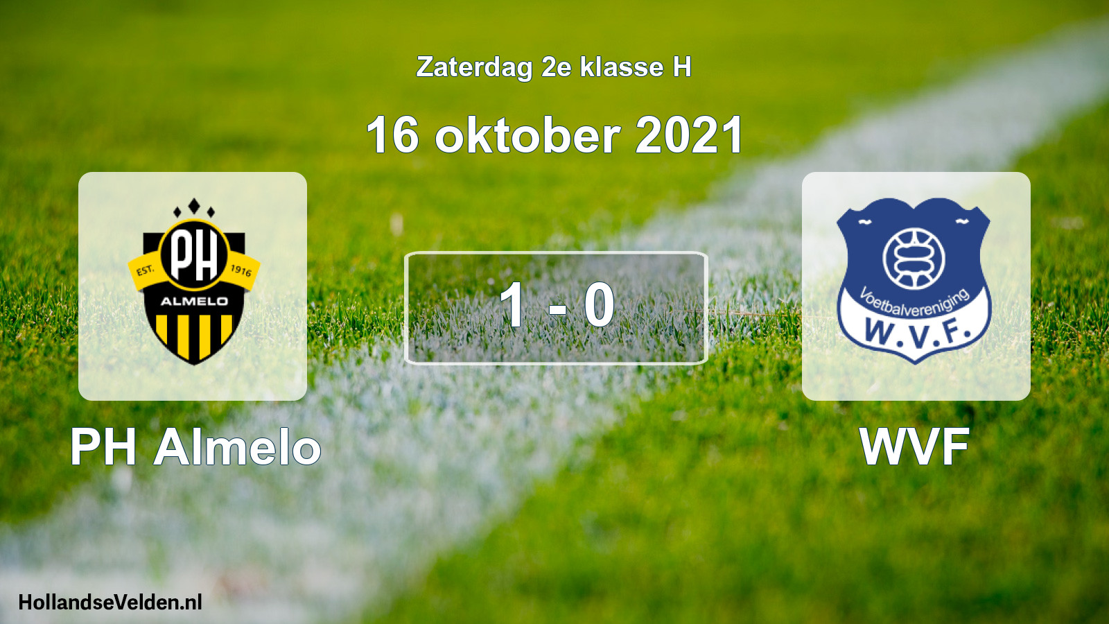 Total number of matches played: PH Almelo - WVF 1 - 0 (16 October 2021)