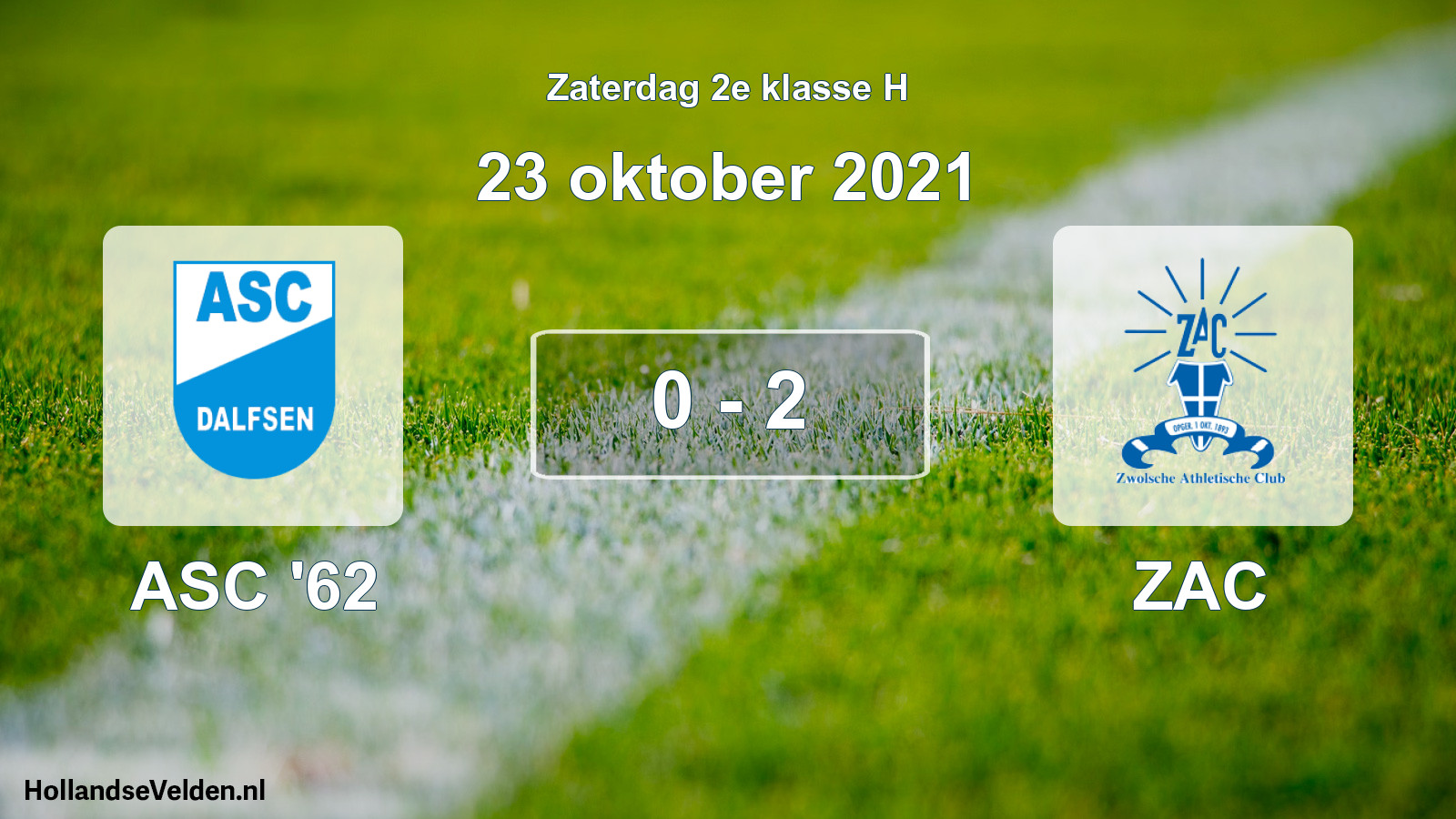 Total number of matches played: ASC '62 - ZAC 0 - 2 (23 October 2021)