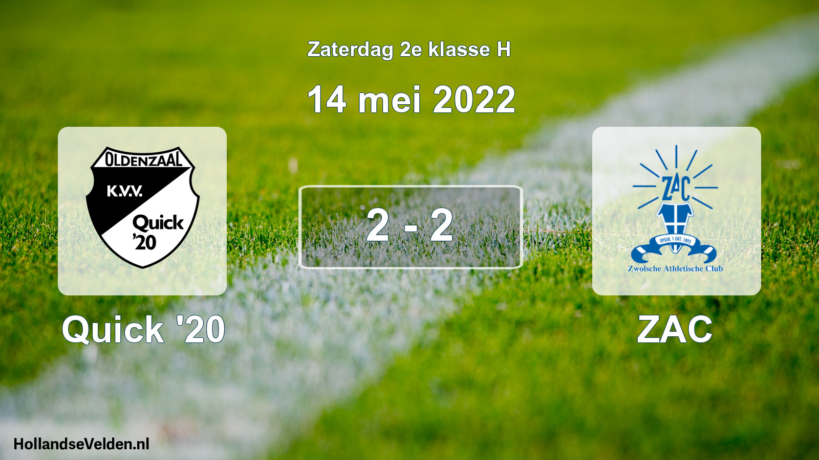 Total number of matches played: Quick '20 - ZAC 2 - 2 (14 May 2022)