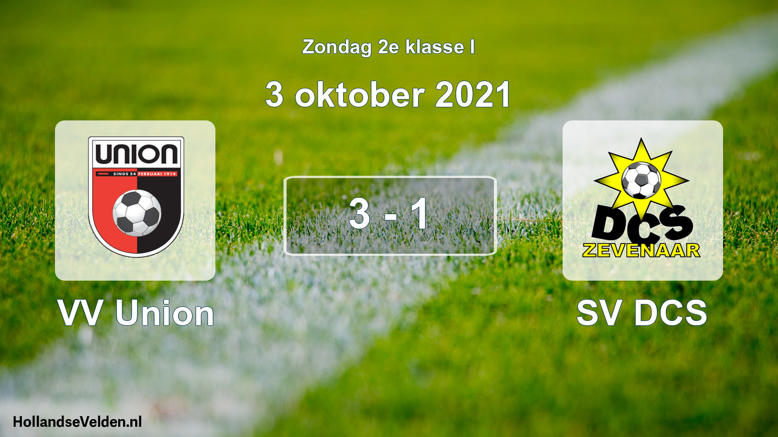 Total number of matches played: VV Union - SV DCS 3 - 1 (3 October 2021)