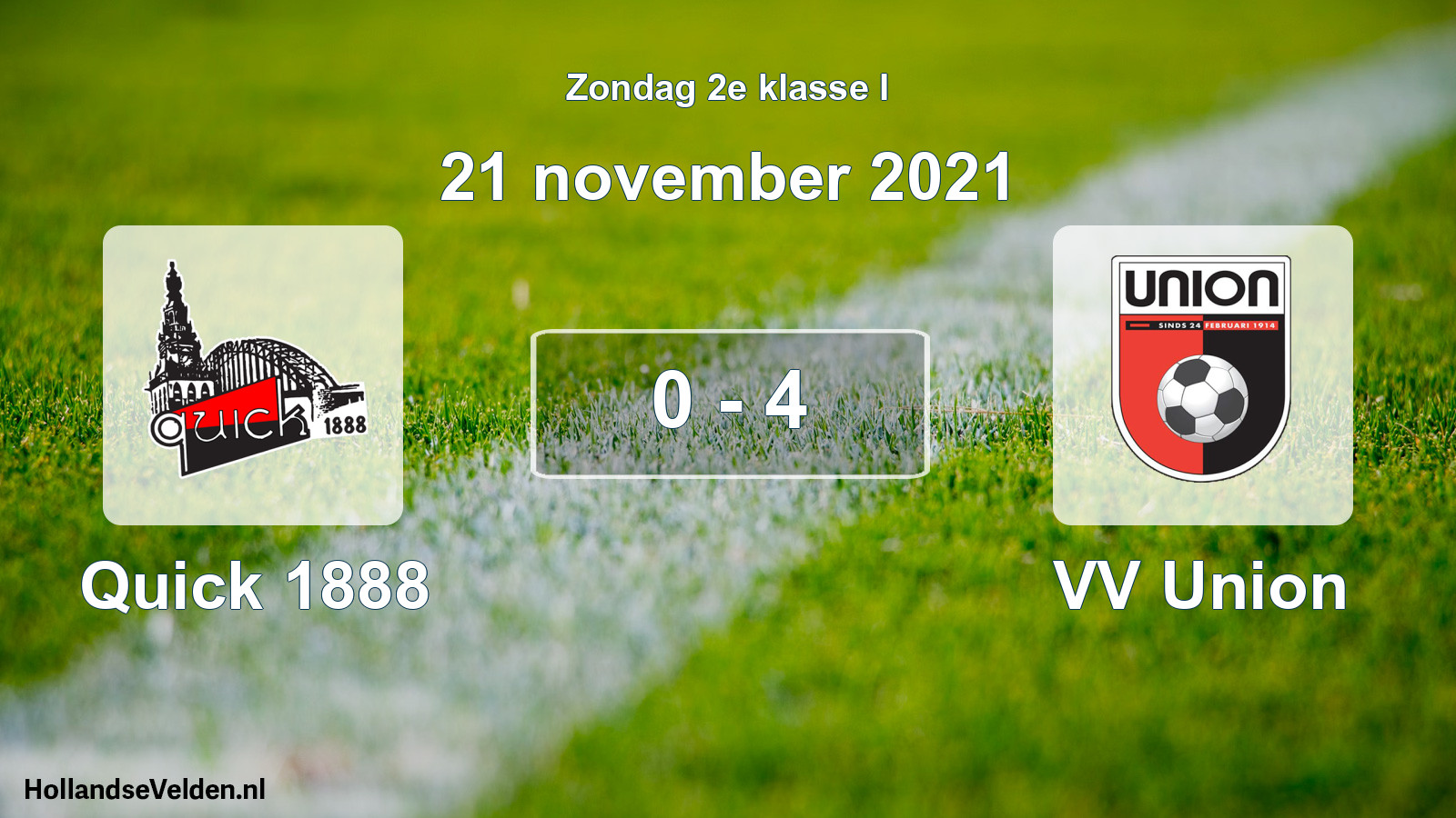 Total number of matches played: Quick 1888 - VV Union 0 - 4 (21 November 2021)