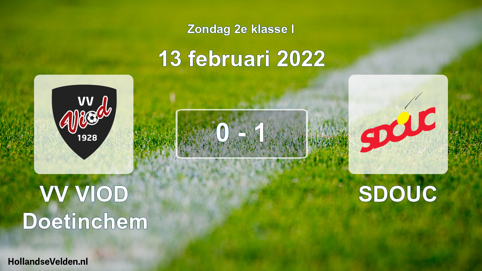 Total number of matches played: VV VIOD Doetinchem - SDOUC 0 - 1 (13 February 2022)