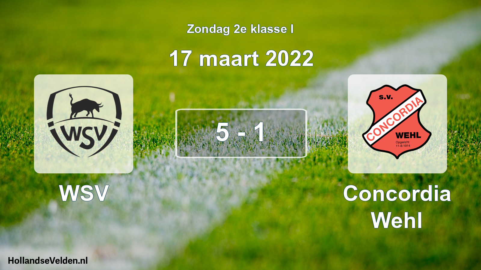 Total number of matches played: WSV - Concordia Wehl 5 - 1 (17 March 2022)
