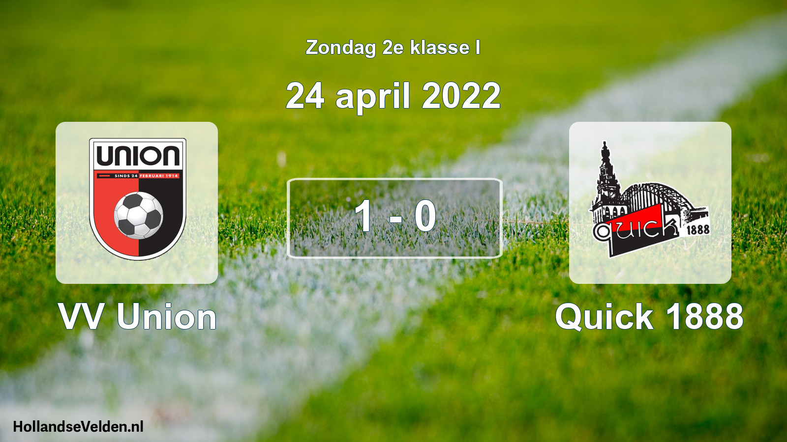 Total number of matches played: VV Union - Quick 1888 1 - 0 (24 April 2022)