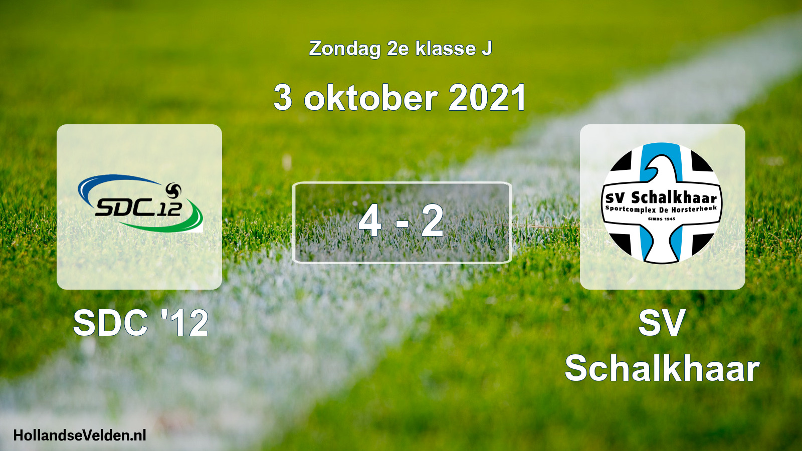 Total number of matches played: SDC '12 - SV Schalkhaar 4 - 2 (3 October 2021)
