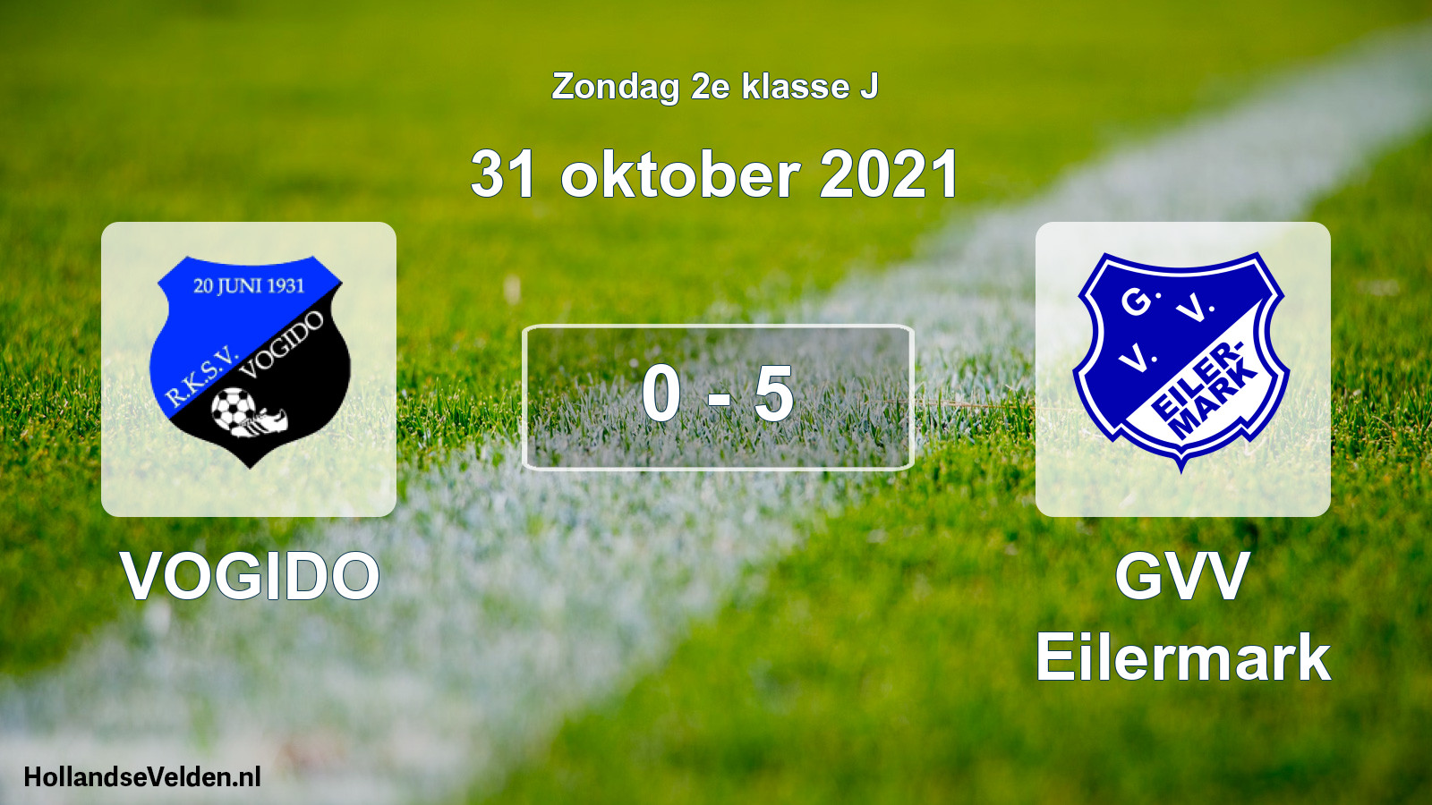 Total number of matches played: VOGIDO - GVV Eilermark 0 - 5 (31 October 2021)