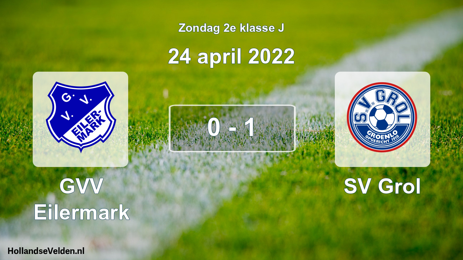 Total number of matches played: GVV Eilermark - SV Grol 0 - 1 (24 April 2022)