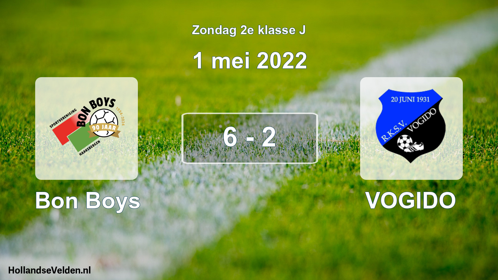 Total number of matches played: Bon Boys - VOGIDO 6 - 2 (1 May 2022)