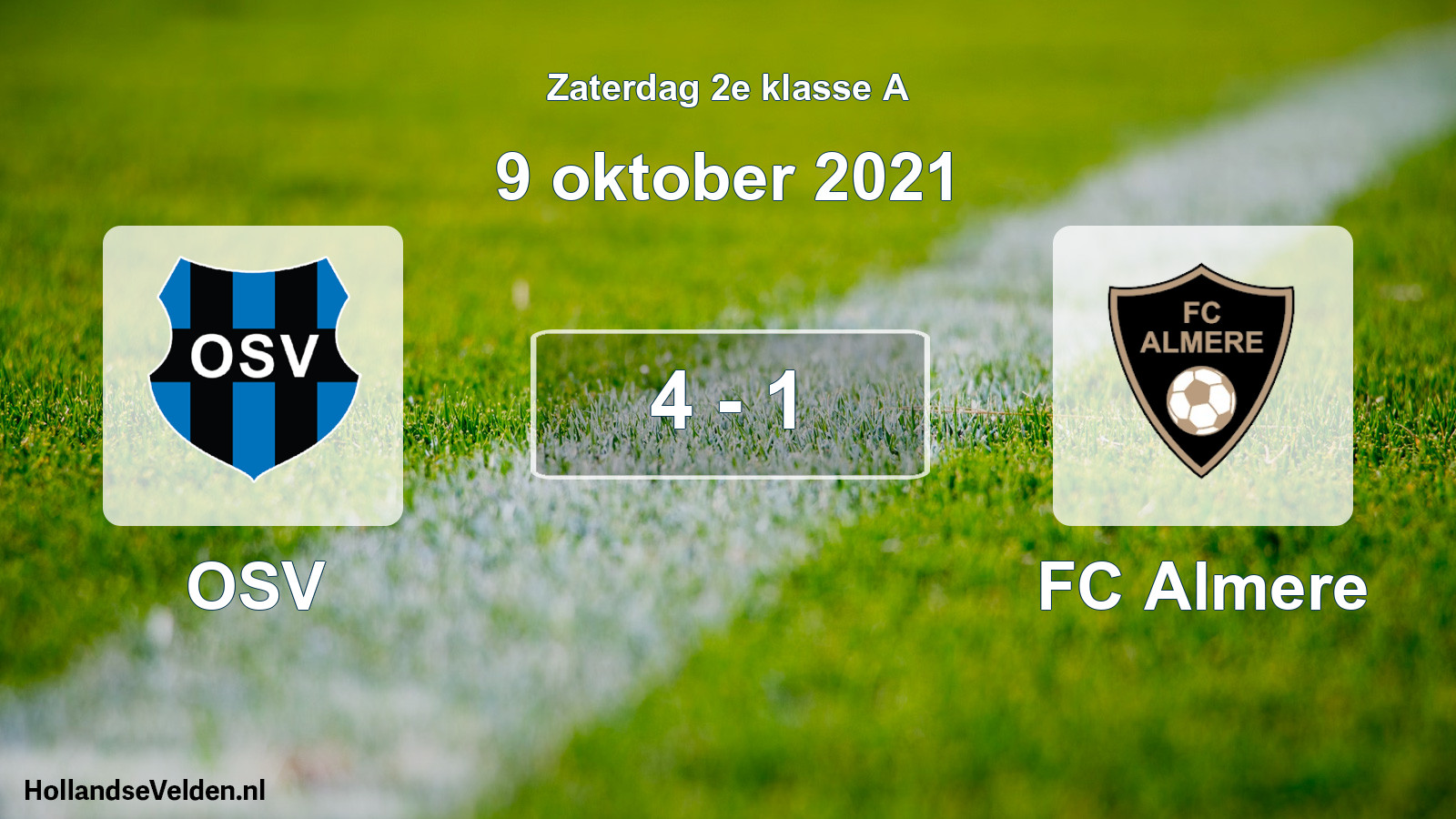 Total number of matches played: OSV - FC Almere 4 - 1 (9 October 2021)