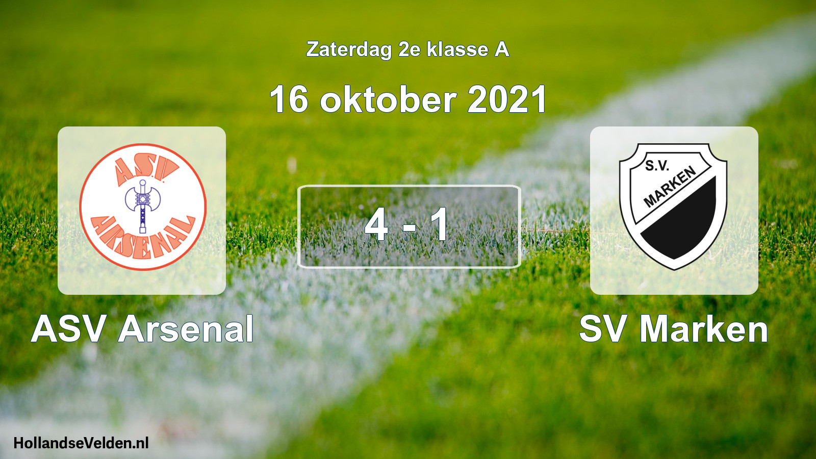 Total number of matches played: ASV Arsenal - SV Marken 4 - 1 (16 October 2021)