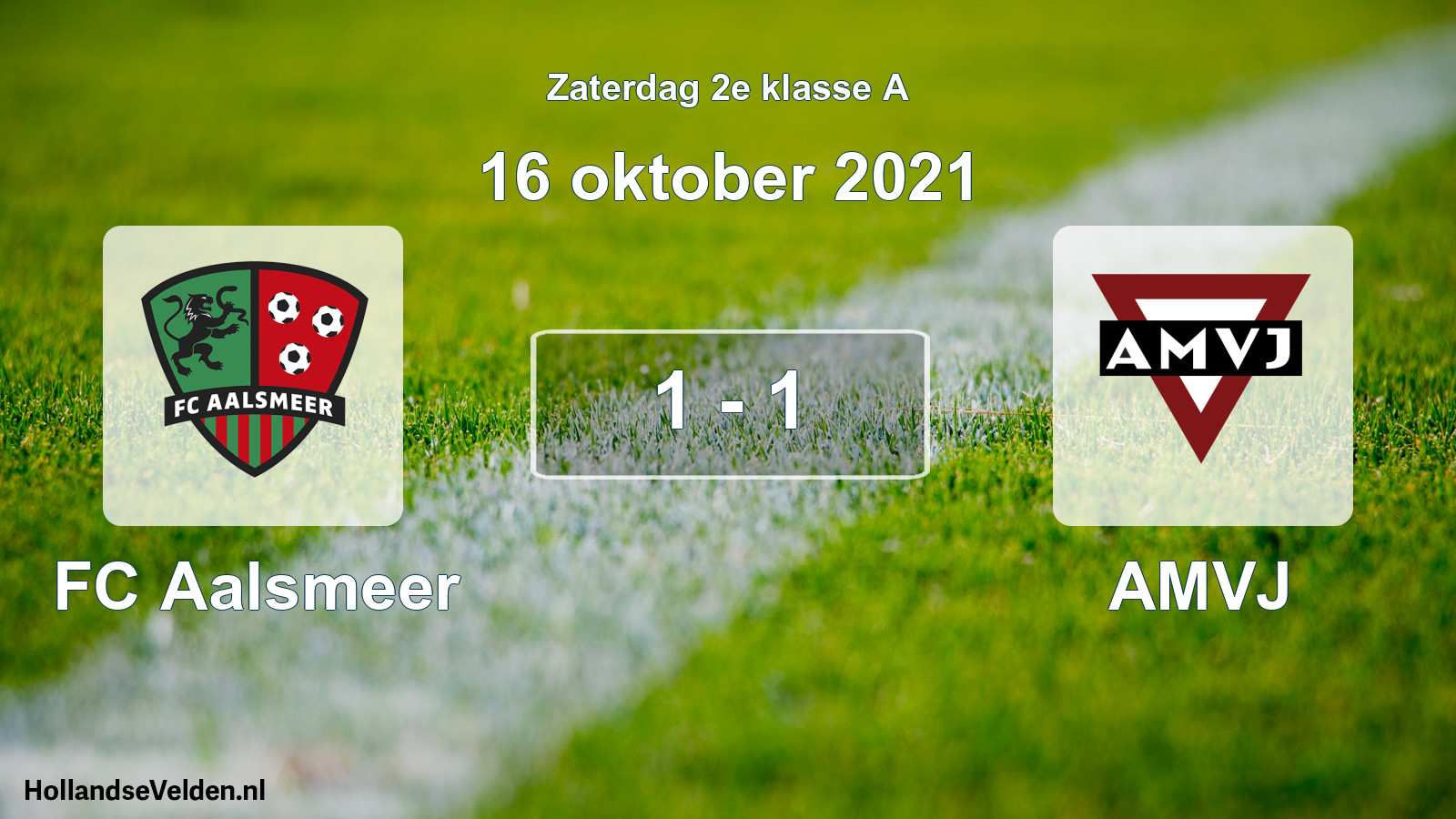 Total number of matches played: FC Aalsmeer - AMVJ 1 - 1 (16 October 2021)