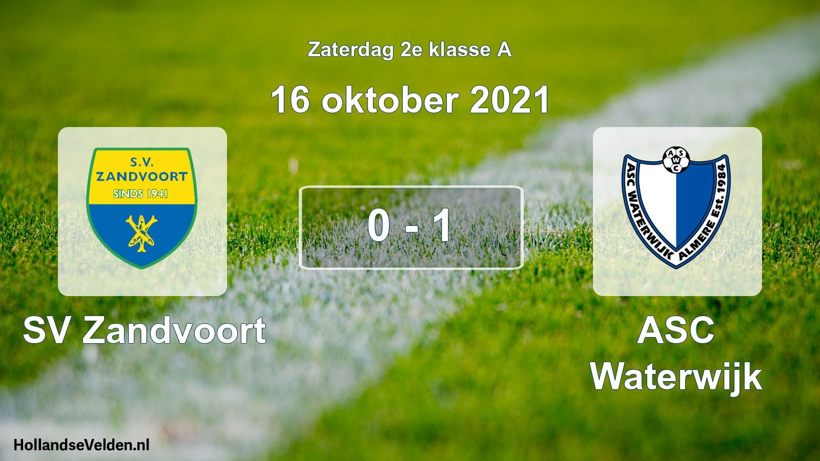 Total number of matches played: SV Zandvoort - ASC Waterwijk 0 - 1 (16 October 2021)