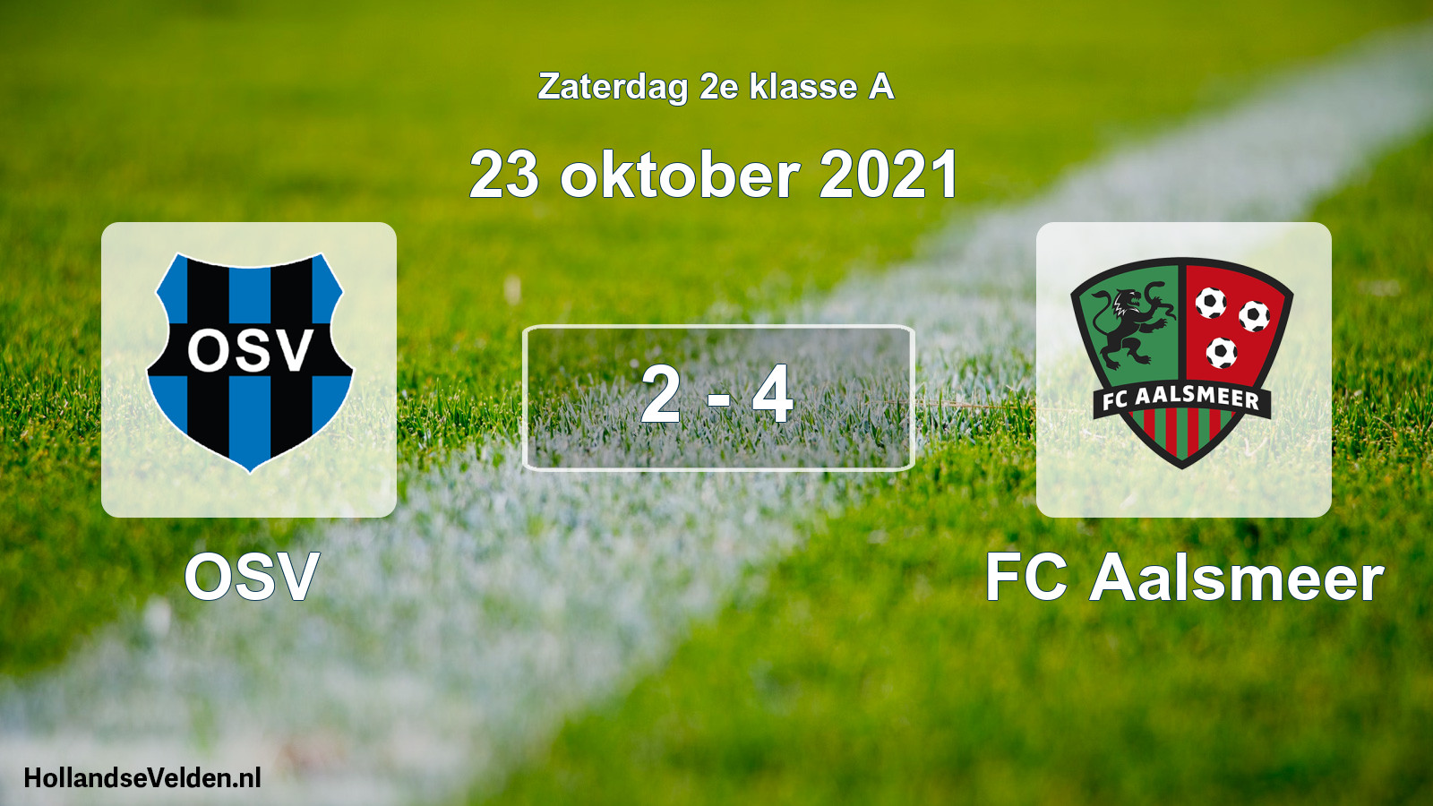 Total number of matches played: OSV - FC Aalsmeer 2 - 4 (23 October 2021)