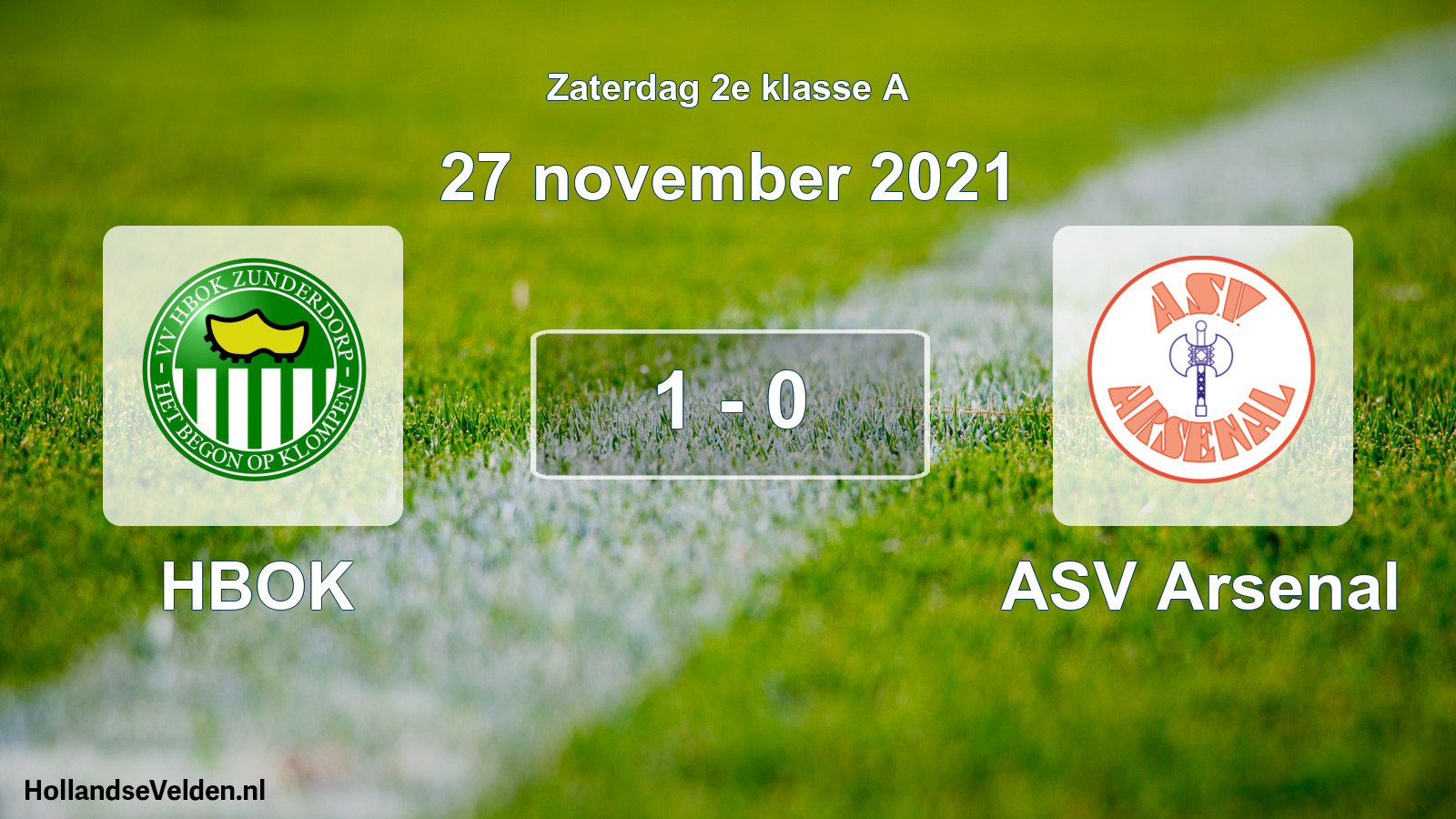 Total number of matches played: HBOK - ASV Arsenal 1 - 0 (27 November 2021)