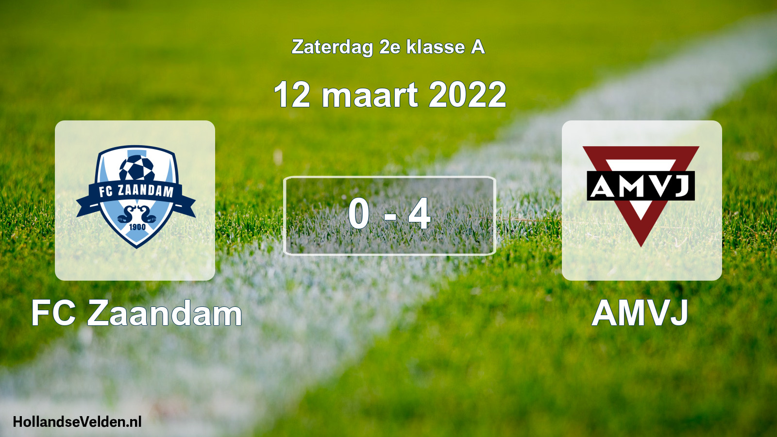 Total number of matches played: FC Zaandam - AMVJ 0 - 4 (12 March 2022)
