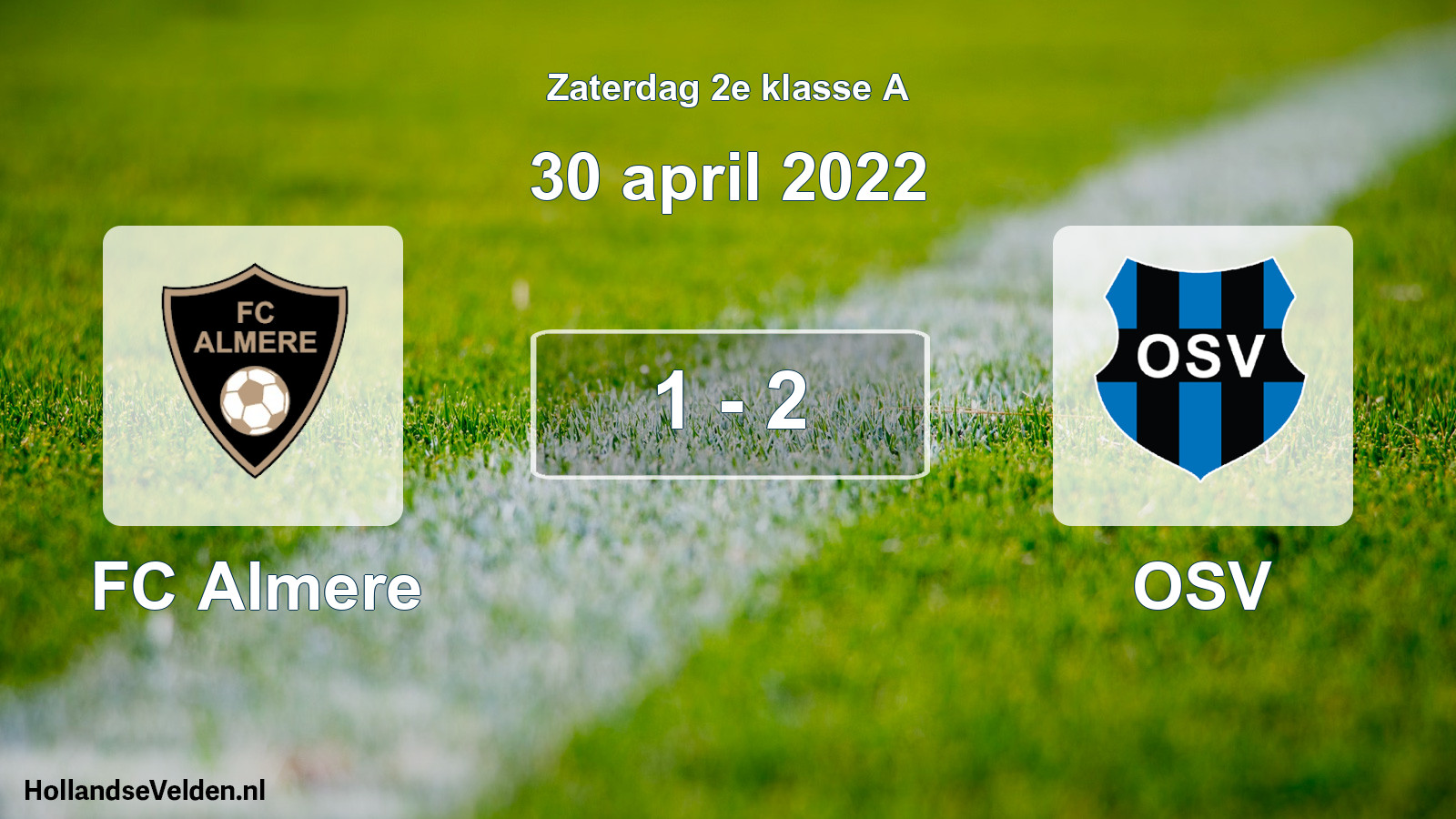 Total number of matches played: FC Almere - OSV 1 - 2 (30 April 2022)