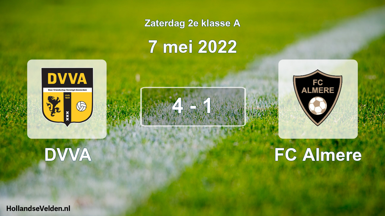 Total number of matches played: DVVA - FC Almere 4 - 1 (7 May 2022)