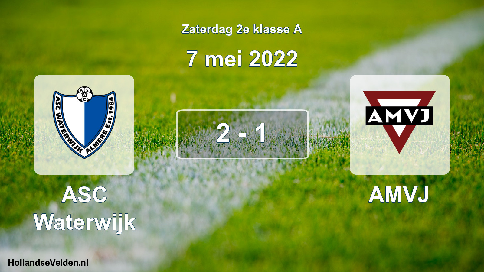 Total number of matches played: ASC Waterwijk - AMVJ 2 - 1 (7 May 2022)