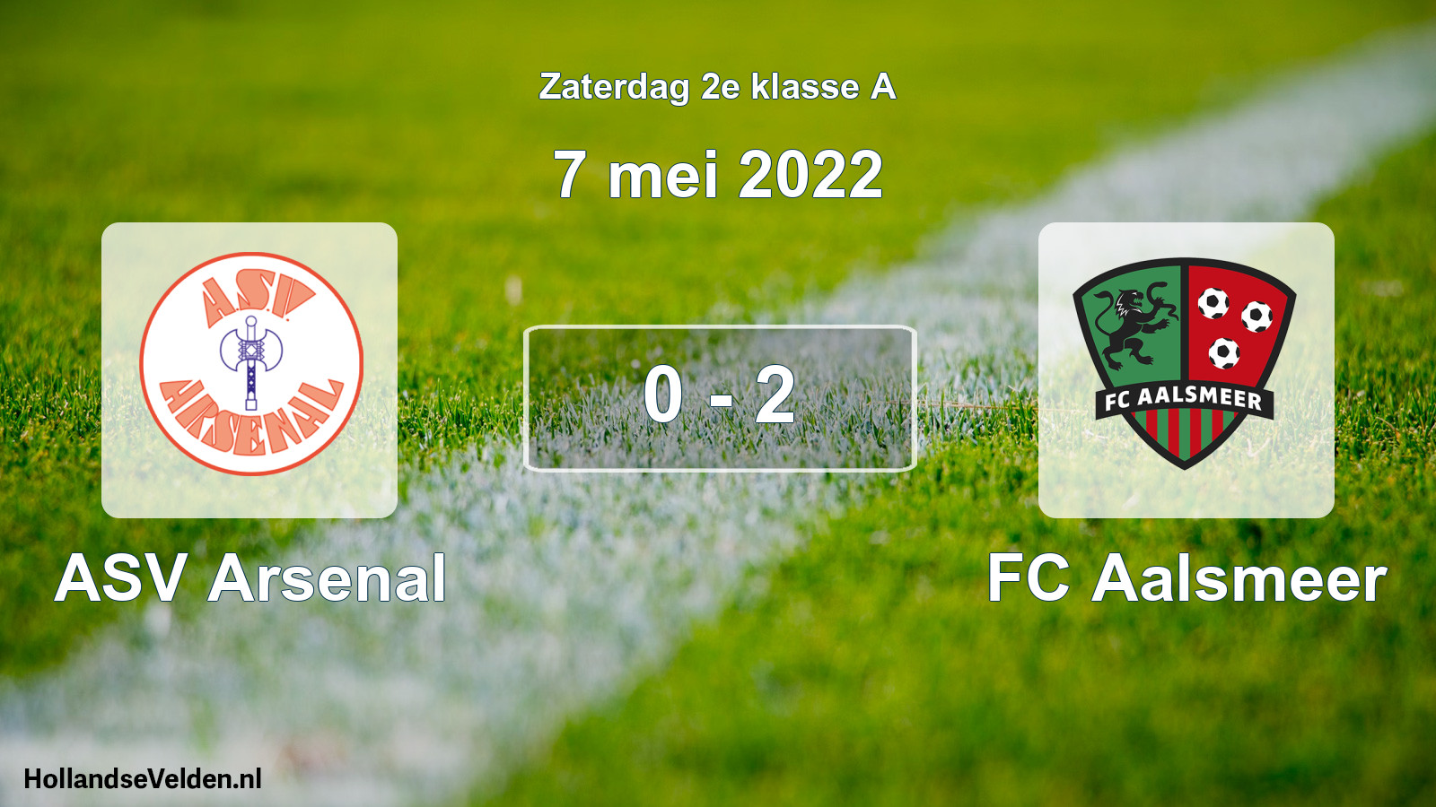 Total number of matches played: ASV Arsenal - FC Aalsmeer 0 - 2 (7 May 2022)
