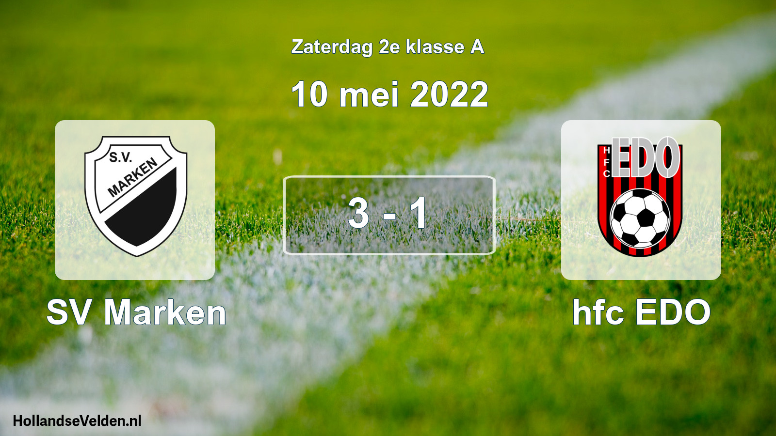 Total number of matches played: SV Marken - hfc EDO 3 - 1 (10 May 2022)