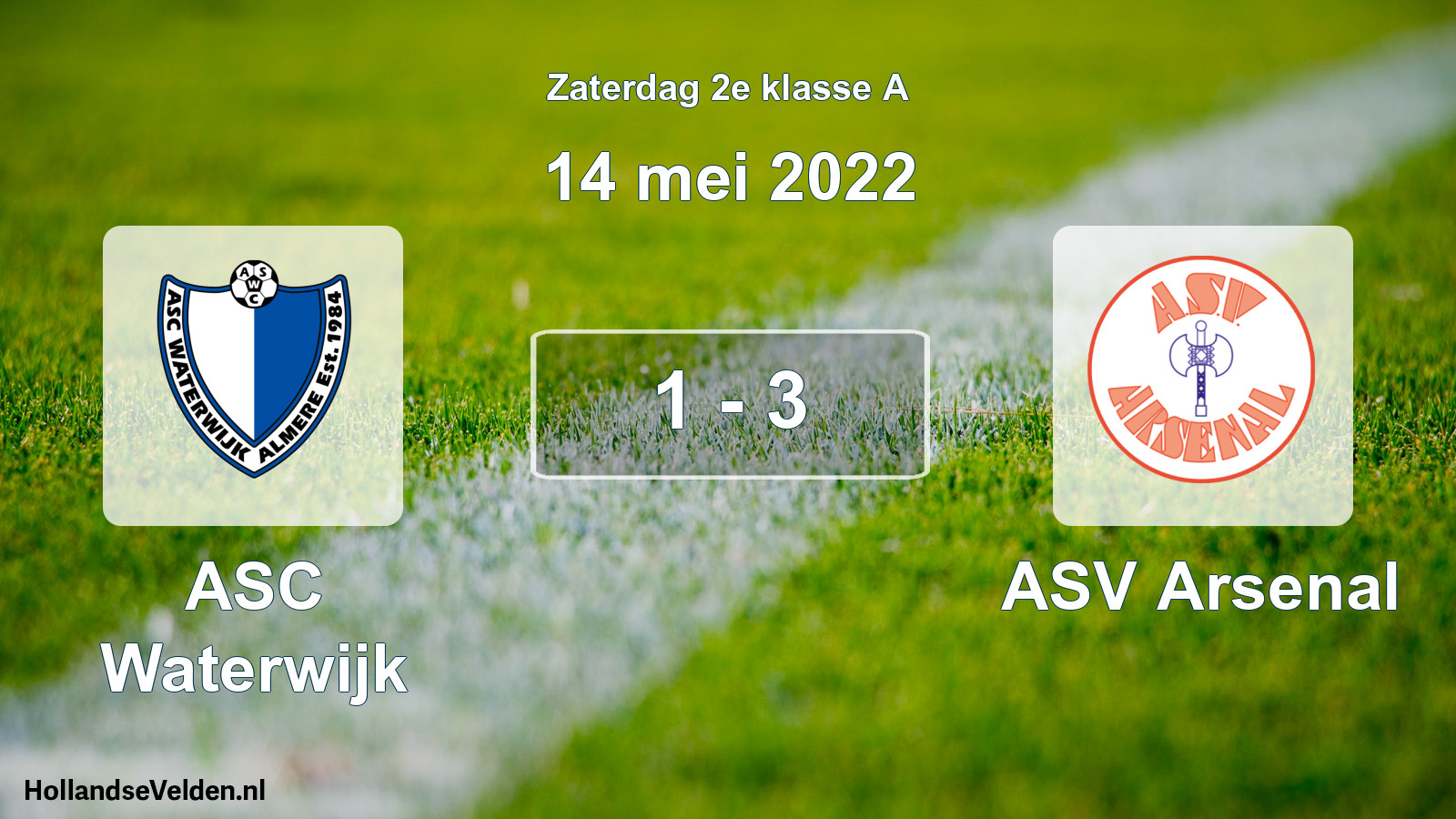 Total number of matches played: ASC Waterwijk - ASV Arsenal 1 - 3 (14 May 2022)